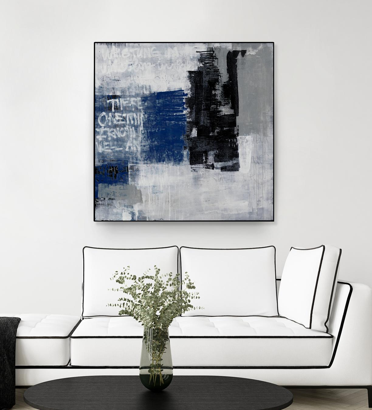 Just One TIme II by Daleno Art on GIANT ART - bleu abstract