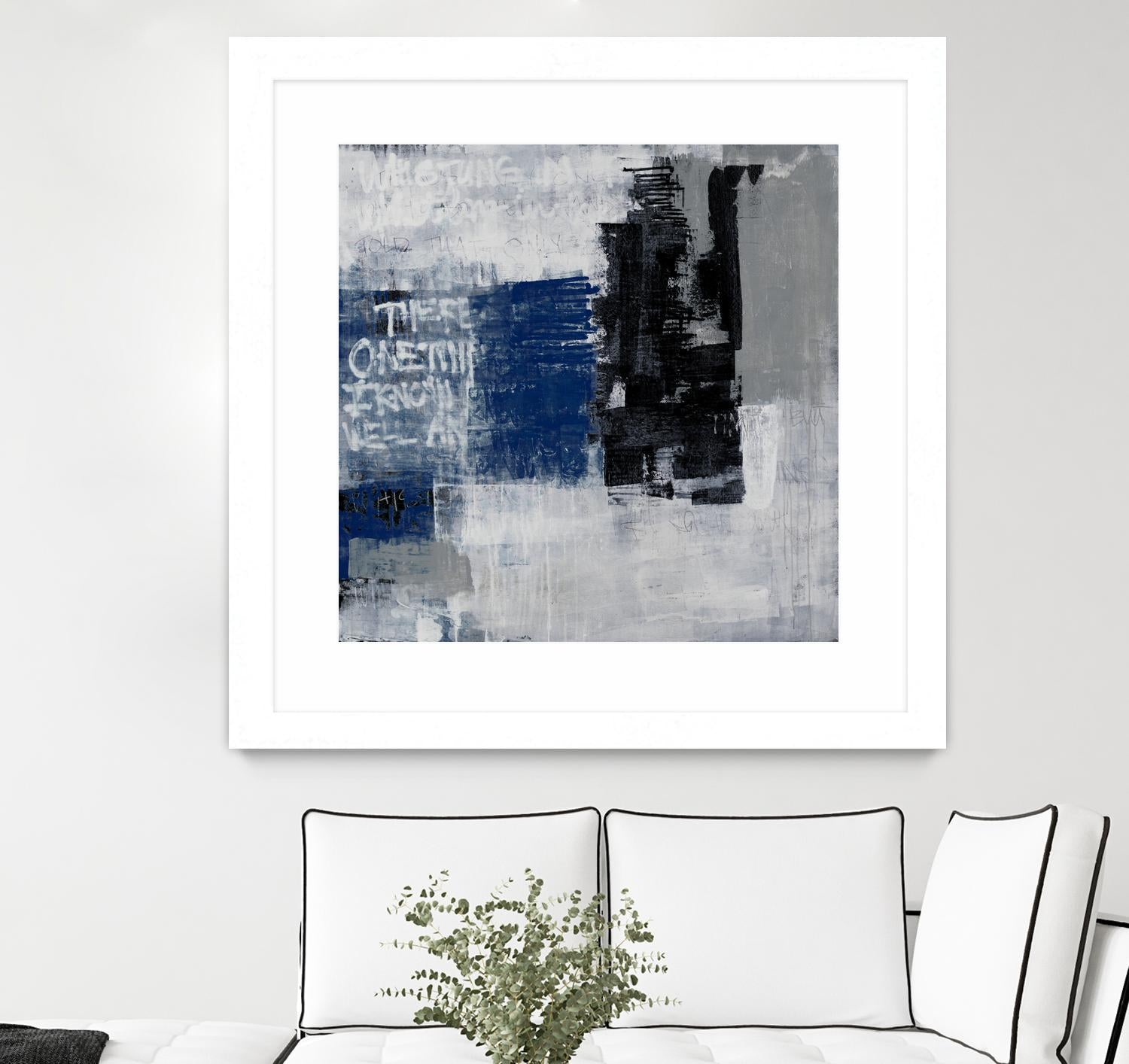 Just One TIme II by Daleno Art on GIANT ART - bleu abstract