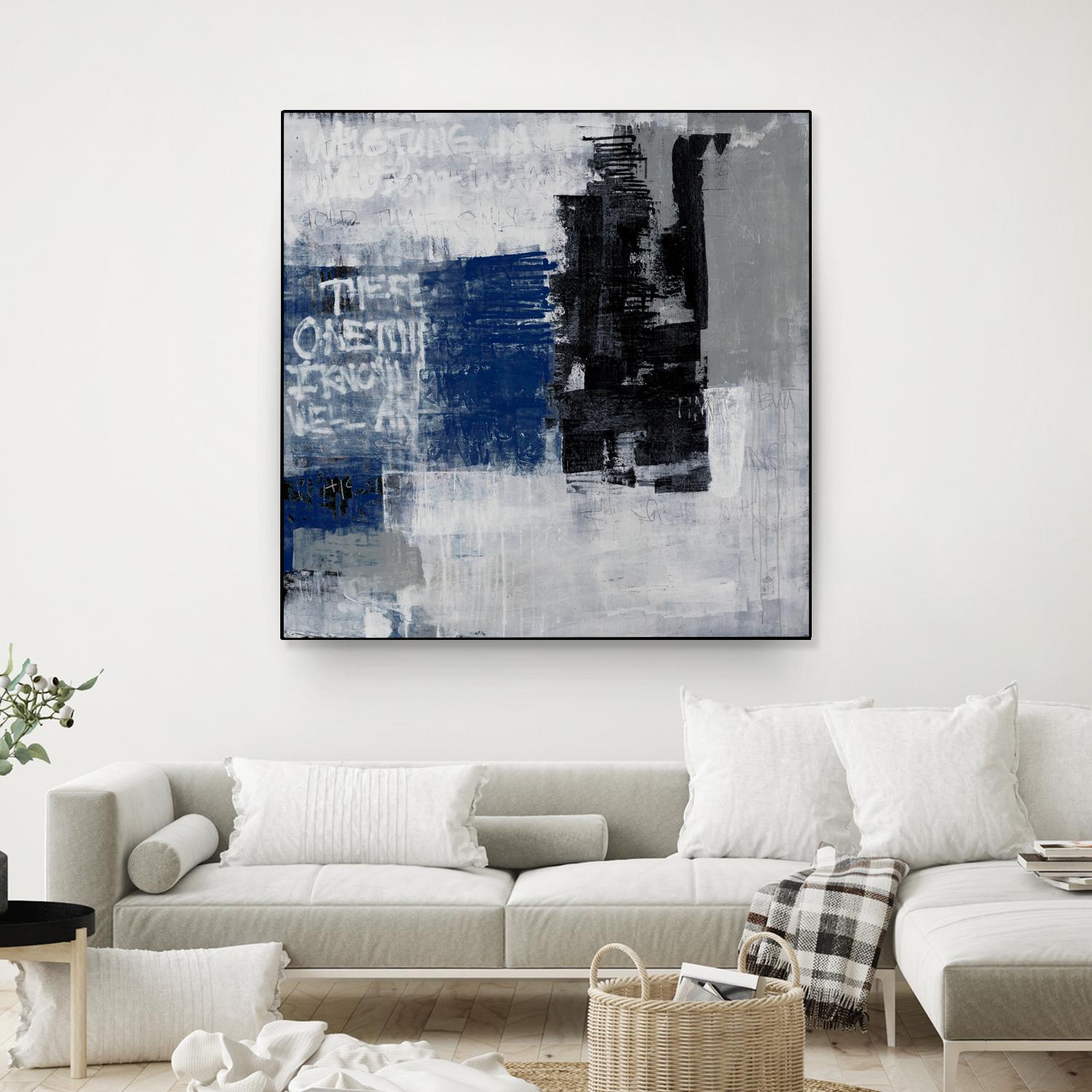 Just One TIme II by Daleno Art on GIANT ART - bleu abstract