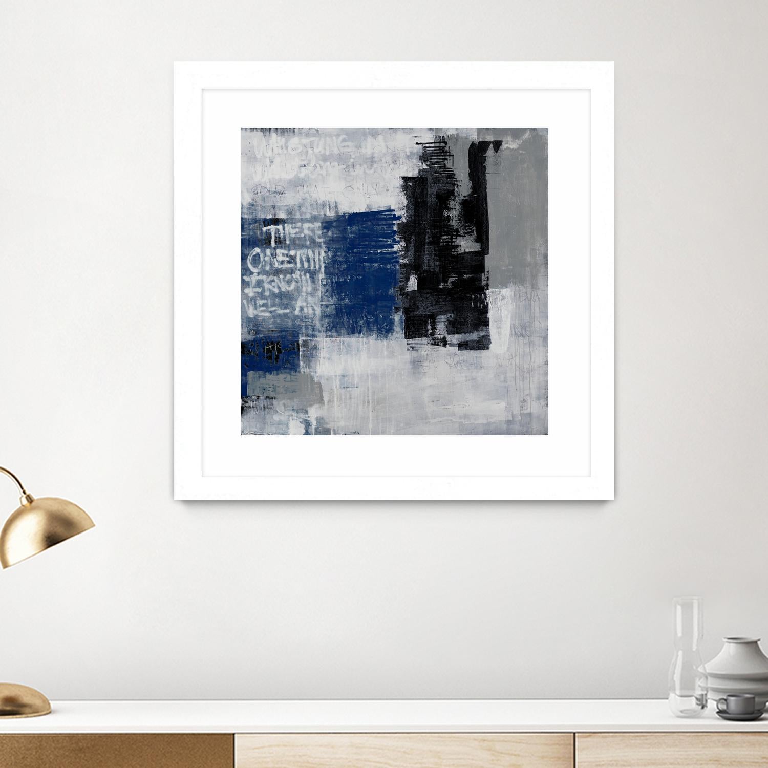 Just One TIme II by Daleno Art on GIANT ART - bleu abstract