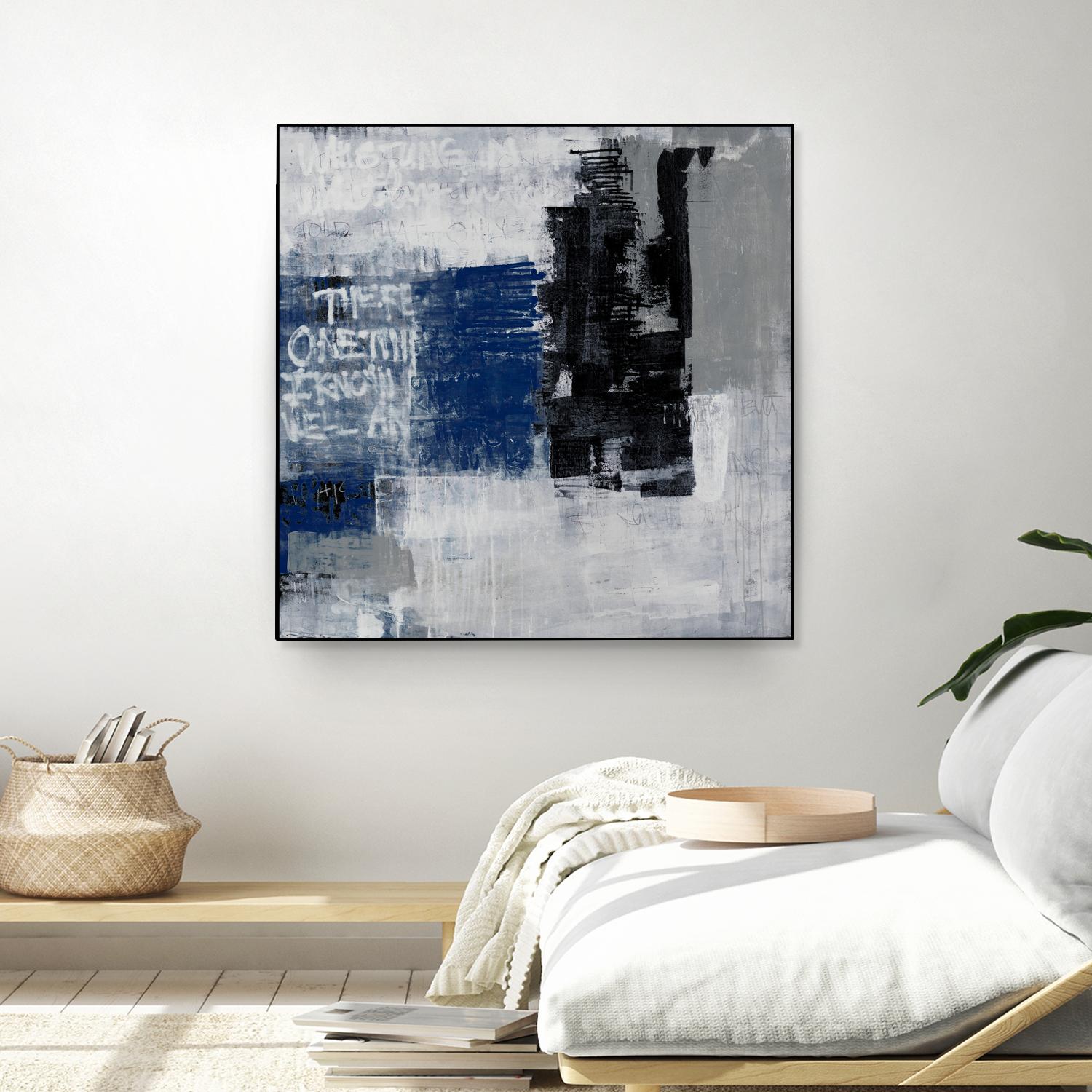 Just One TIme II by Daleno Art on GIANT ART - bleu abstract