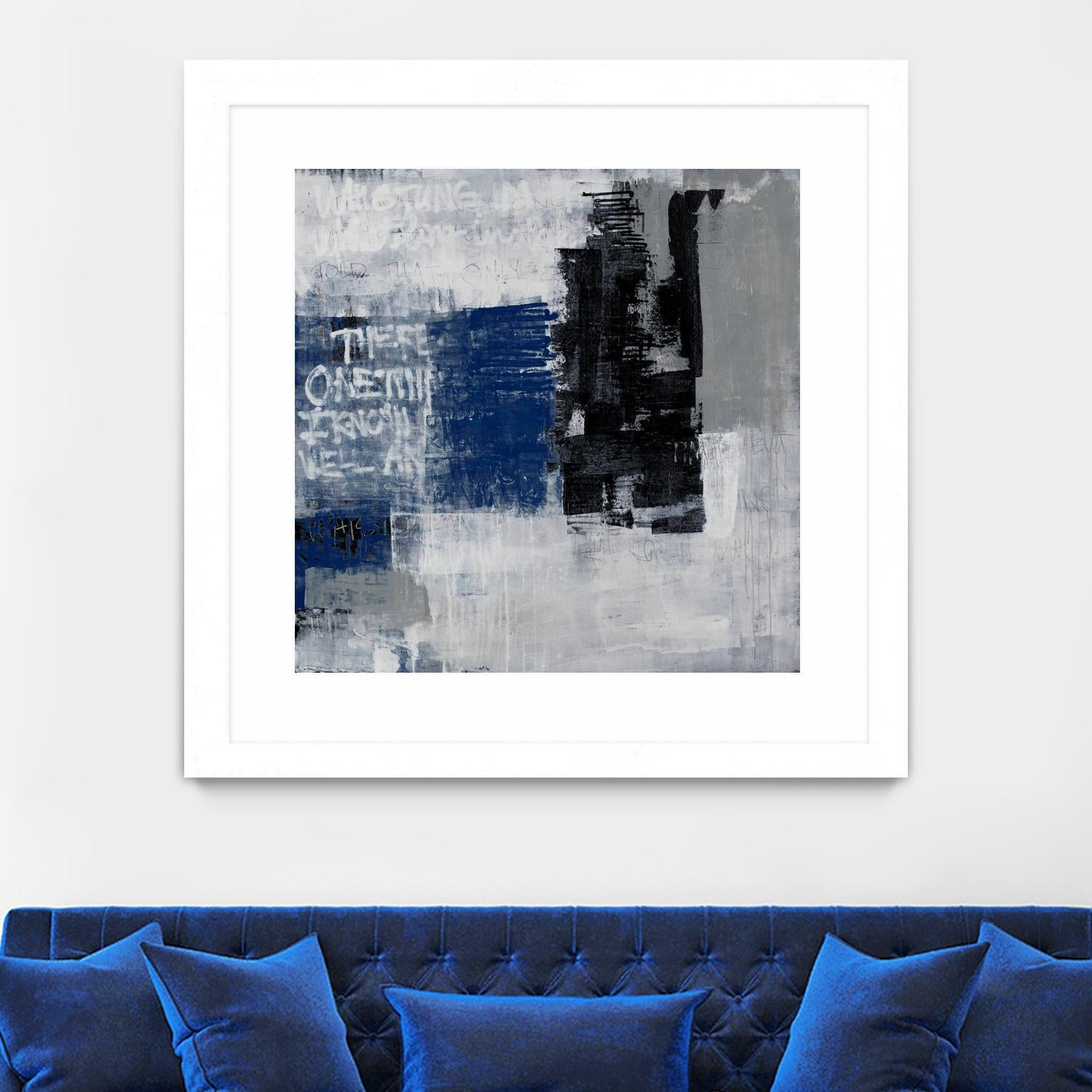 Just One TIme II by Daleno Art on GIANT ART - bleu abstract