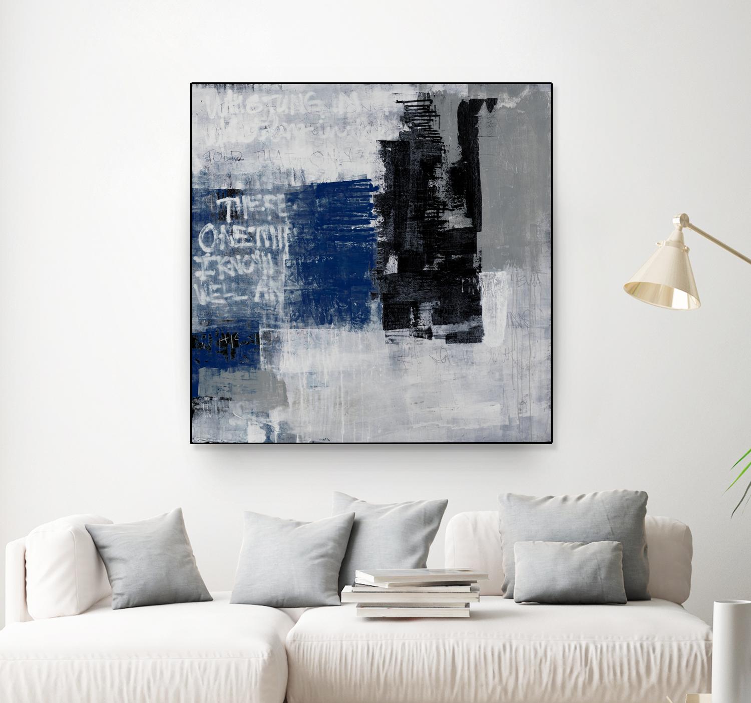 Just One TIme II by Daleno Art on GIANT ART - bleu abstract