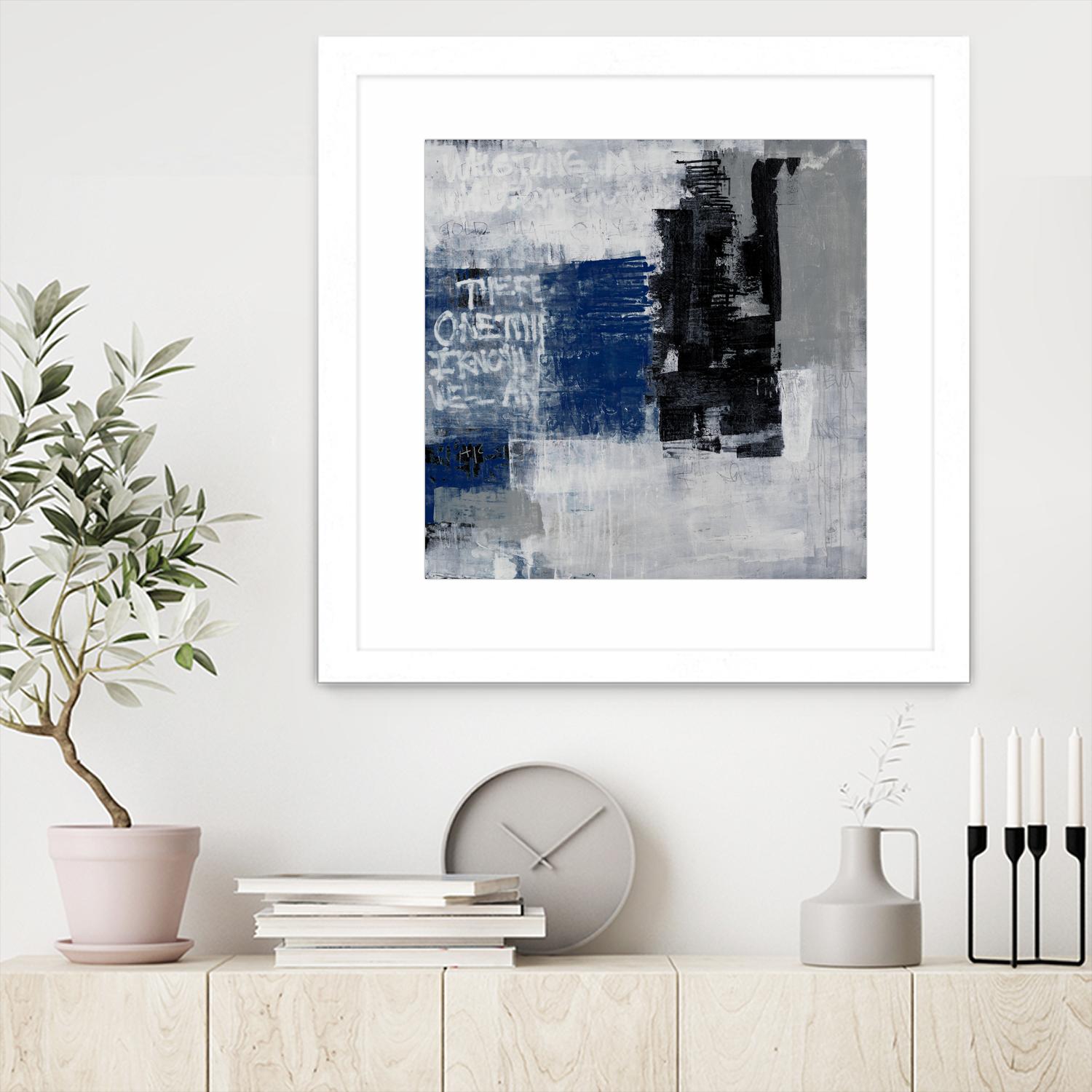 Just One TIme II by Daleno Art on GIANT ART - bleu abstract