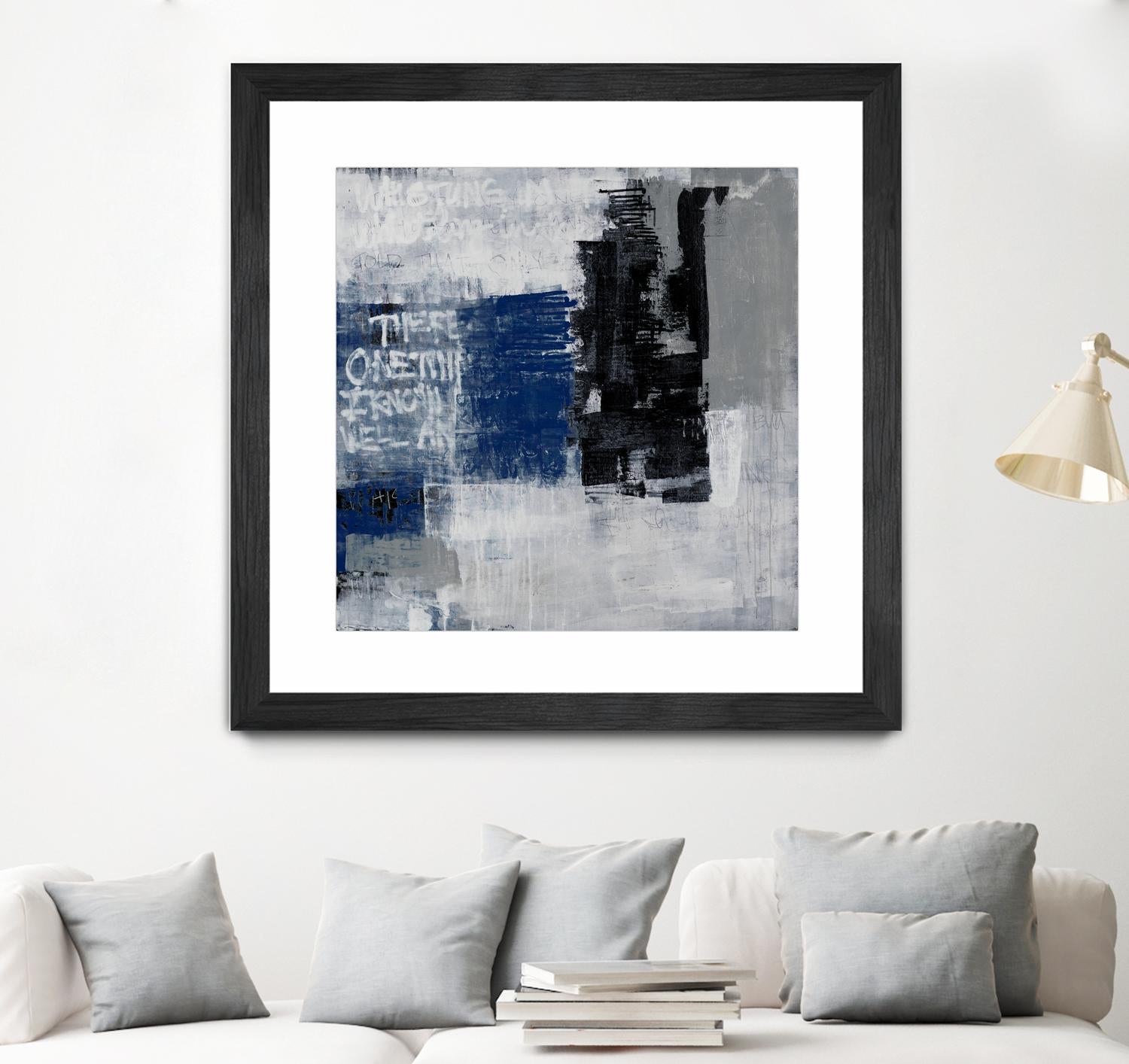 Just One TIme II by Daleno Art on GIANT ART - bleu abstract