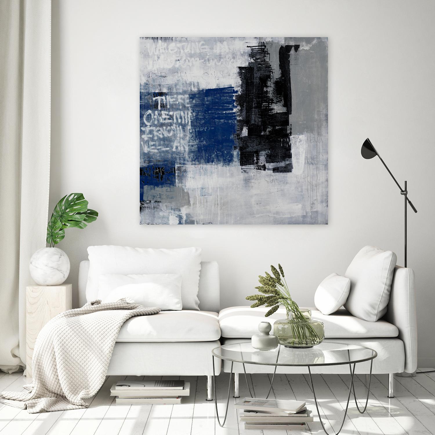 Just One TIme II by Daleno Art on GIANT ART - bleu abstract