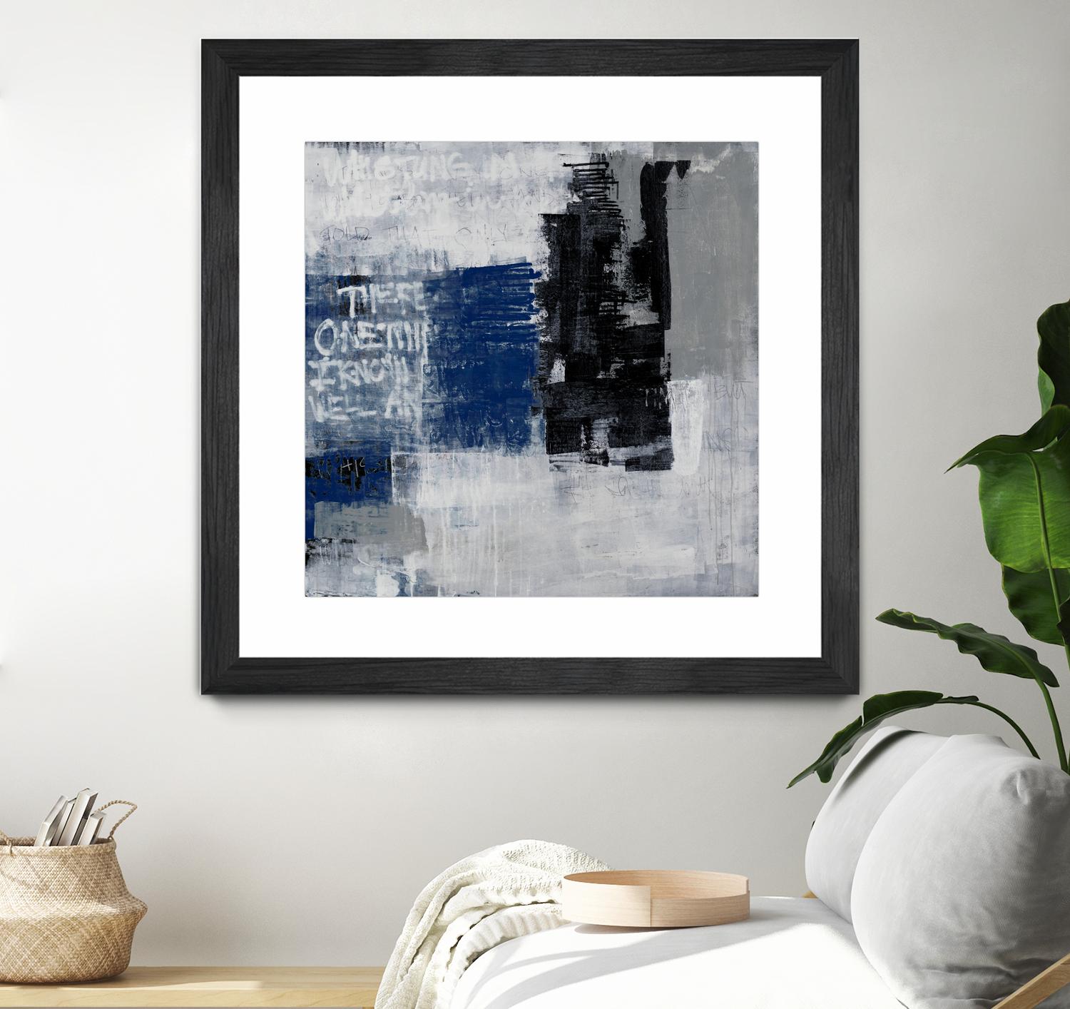 Just One TIme II by Daleno Art on GIANT ART - bleu abstract