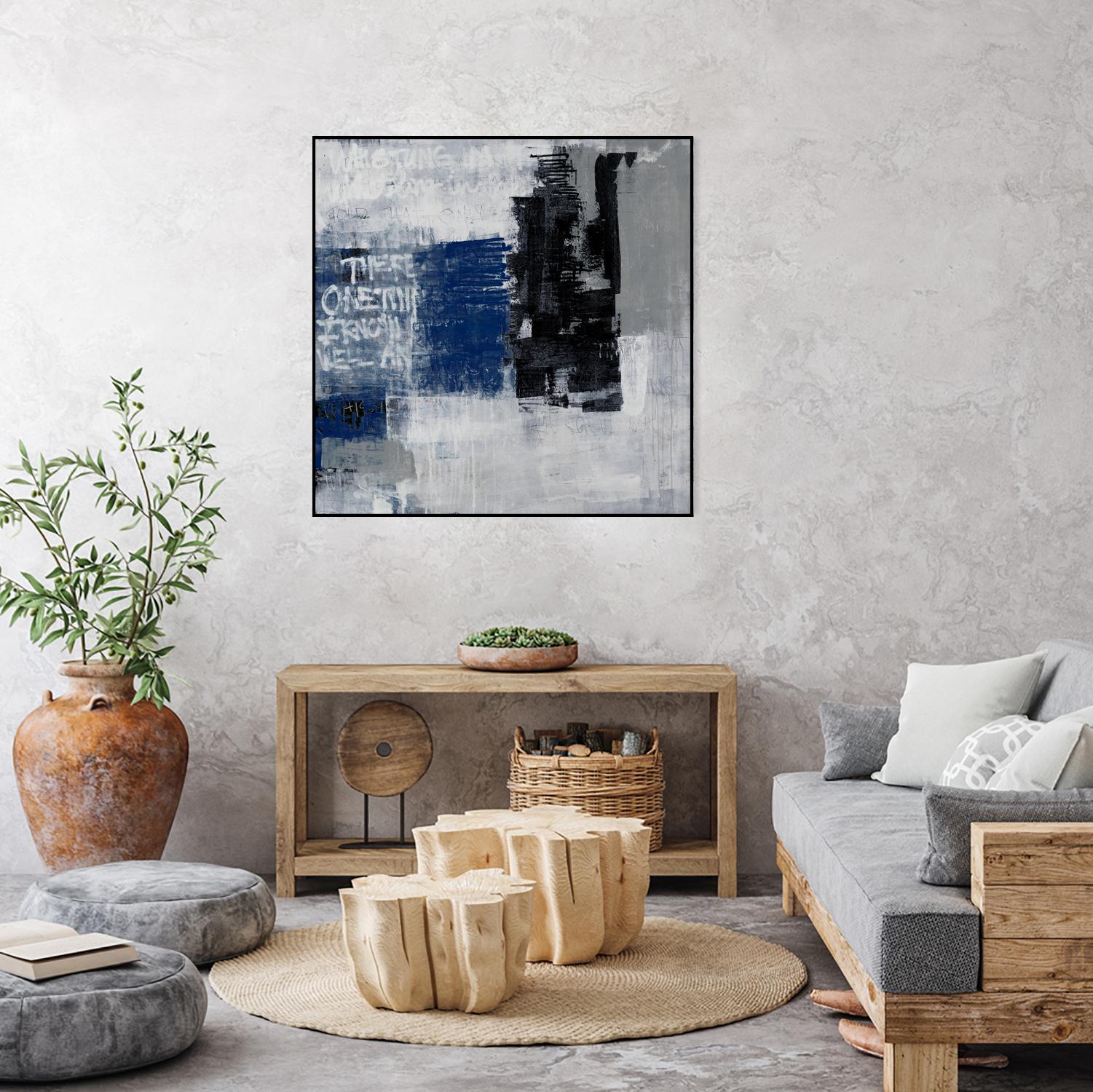 Just One TIme II by Daleno Art on GIANT ART - bleu abstract