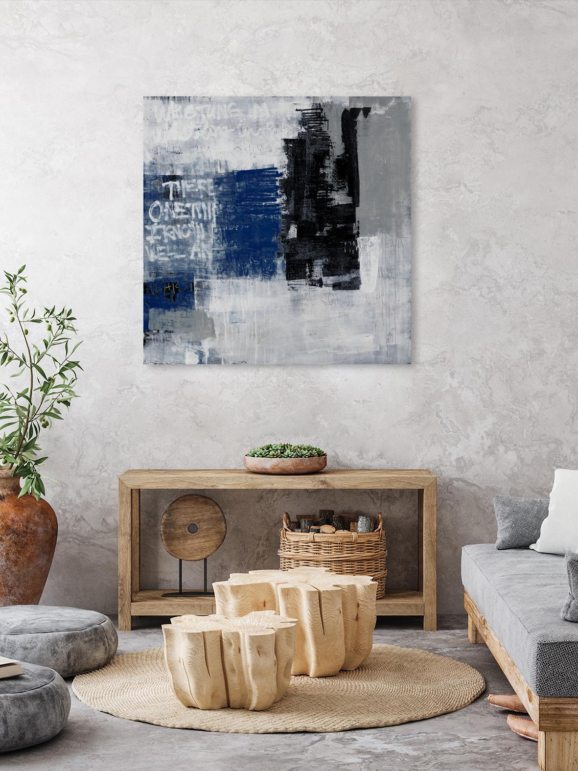 Just One TIme II by Daleno Art on GIANT ART - bleu abstract