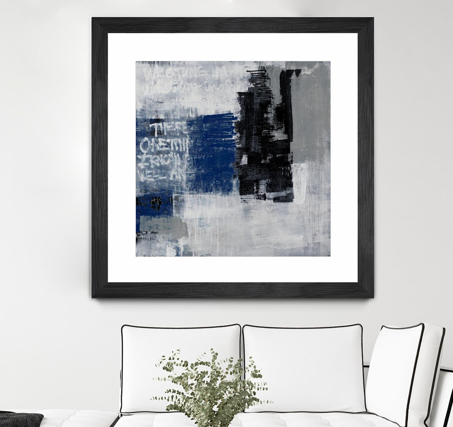 Just One TIme II by Daleno Art on GIANT ART - bleu abstract