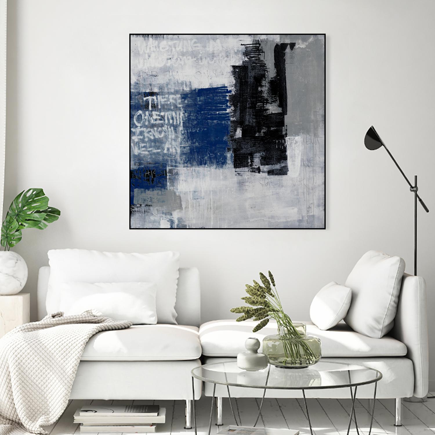 Just One TIme II by Daleno Art on GIANT ART - bleu abstract