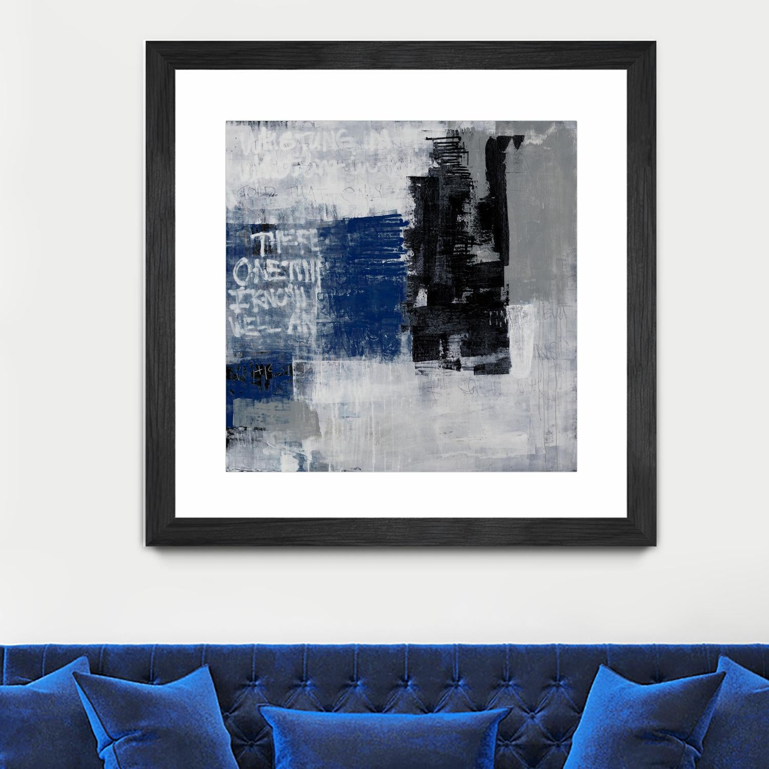 Just One TIme II by Daleno Art on GIANT ART - bleu abstract