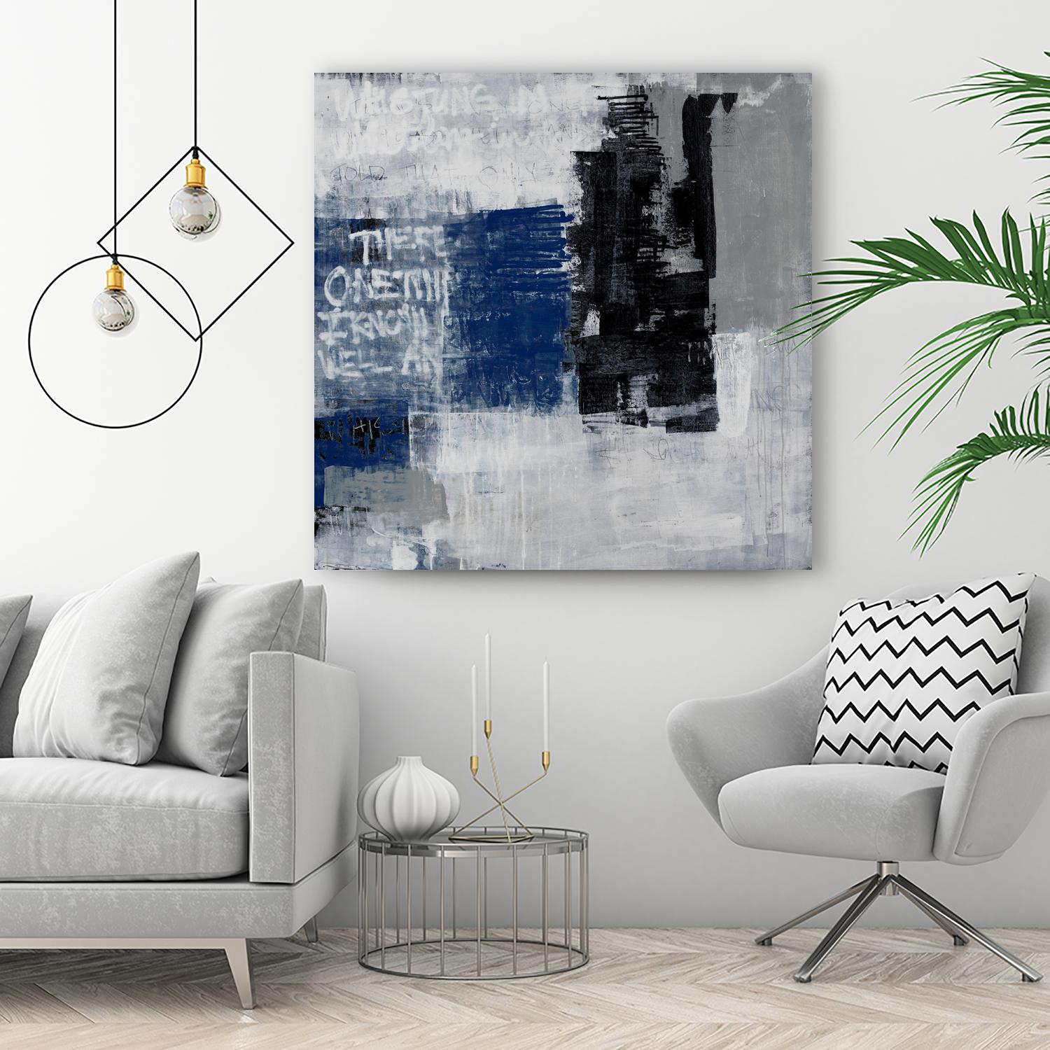 Just One TIme II by Daleno Art on GIANT ART - bleu abstract