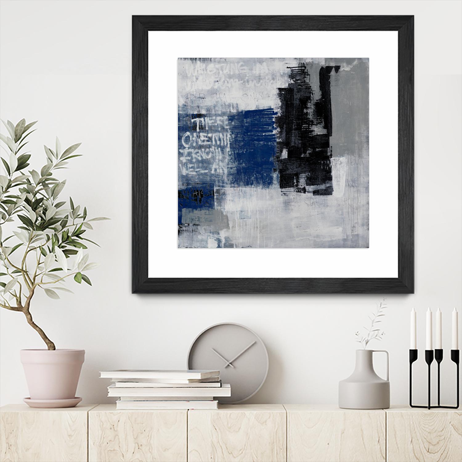 Just One TIme II by Daleno Art on GIANT ART - bleu abstract