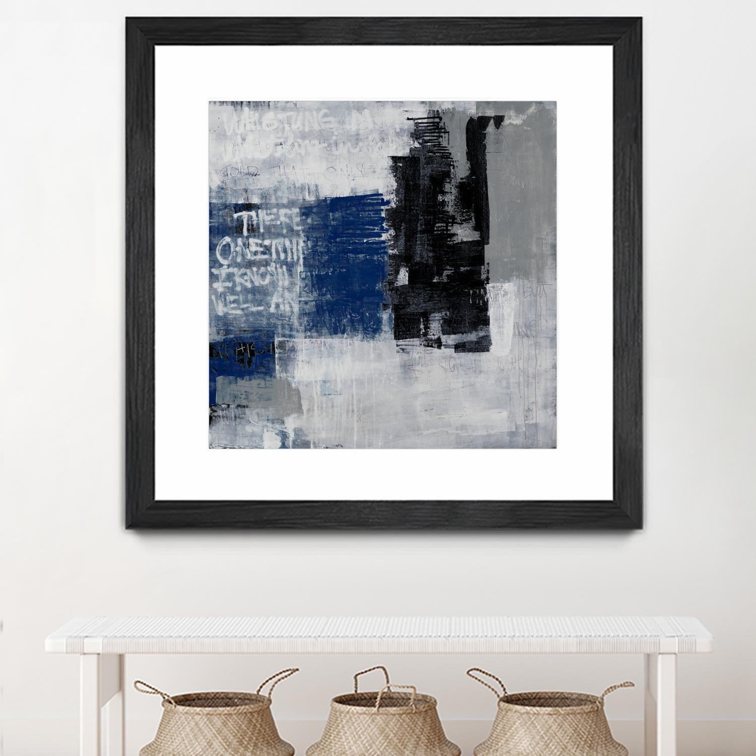 Just One TIme II by Daleno Art on GIANT ART - bleu abstract