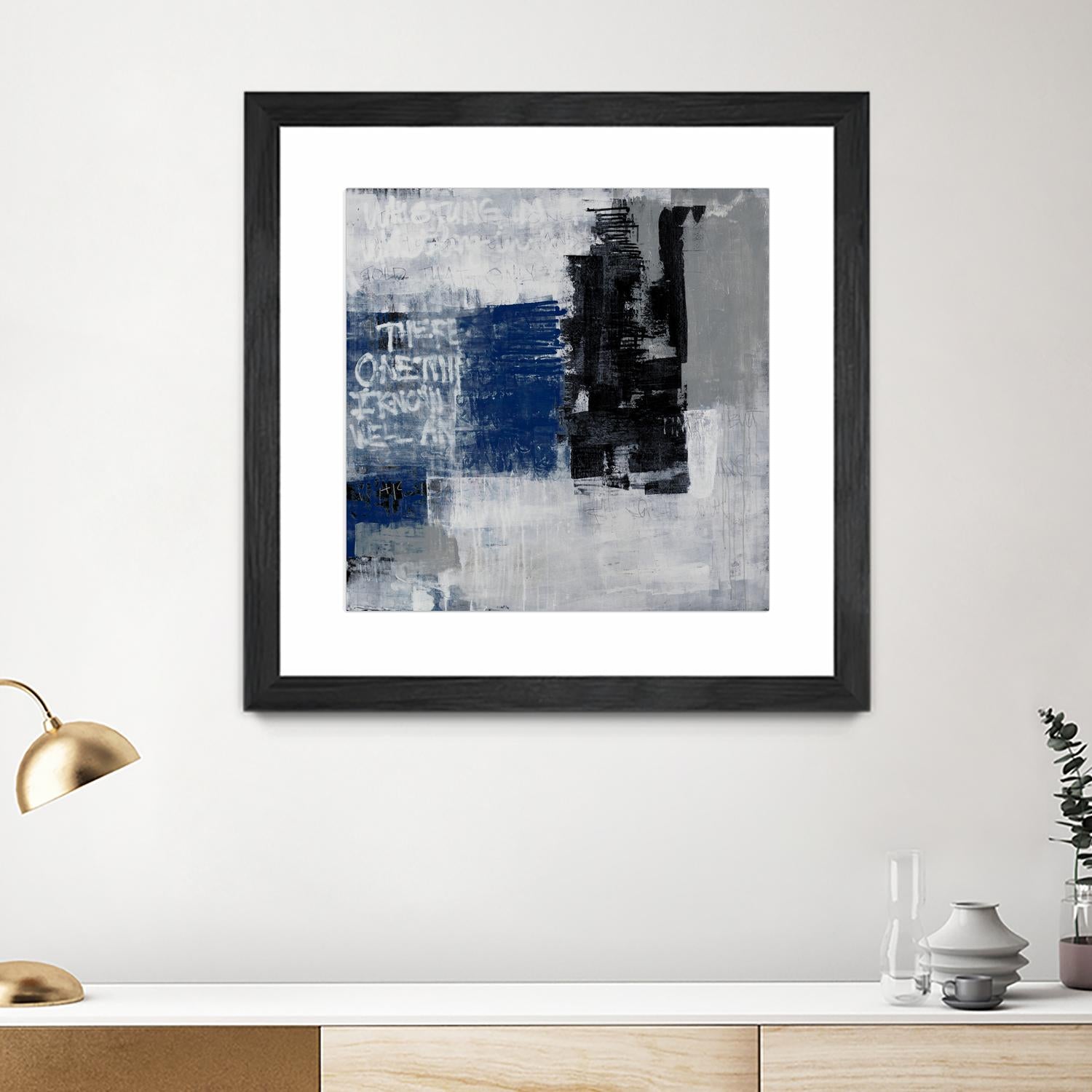 Just One TIme II by Daleno Art on GIANT ART - bleu abstract