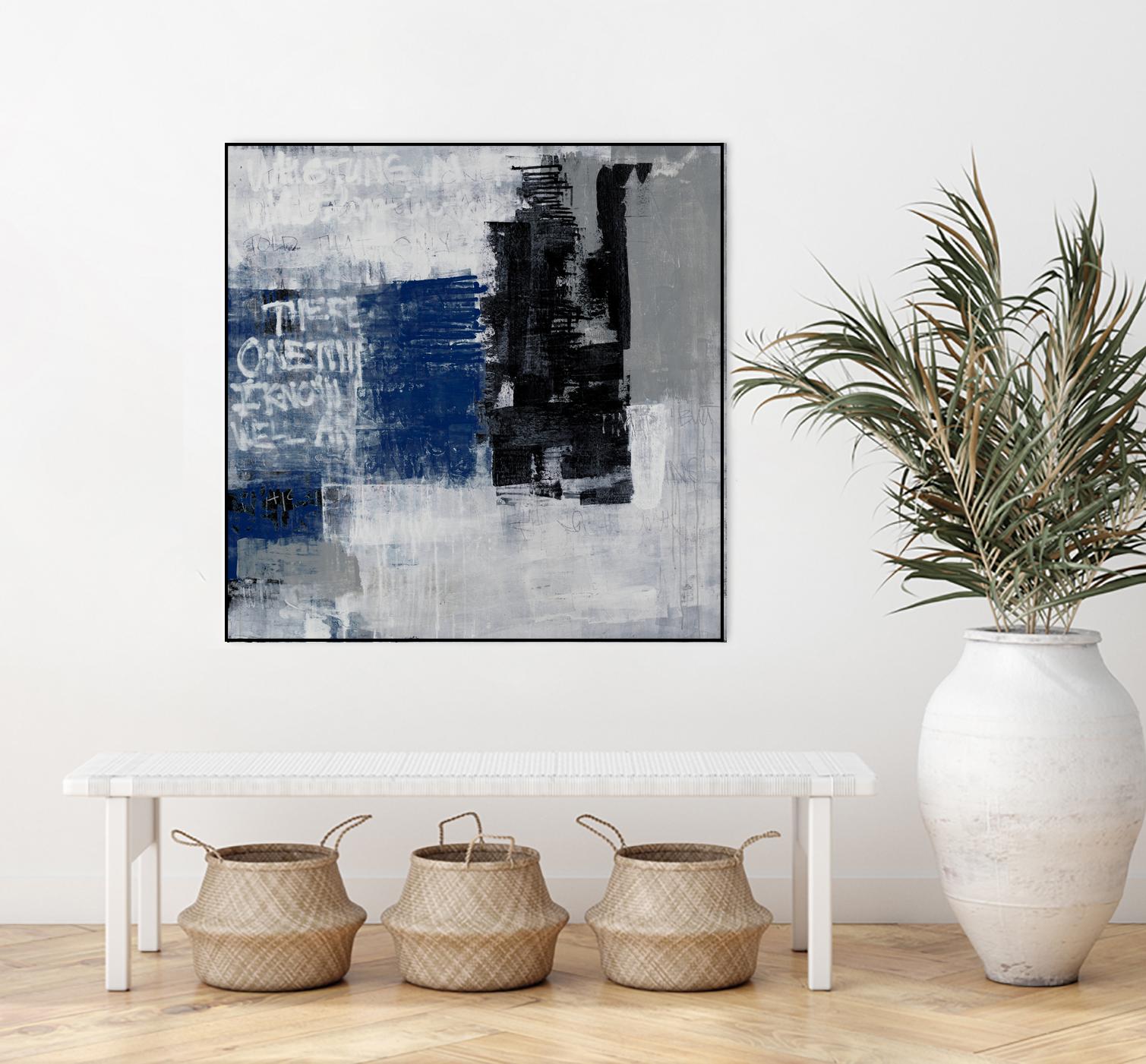 Just One TIme II by Daleno Art on GIANT ART - bleu abstract
