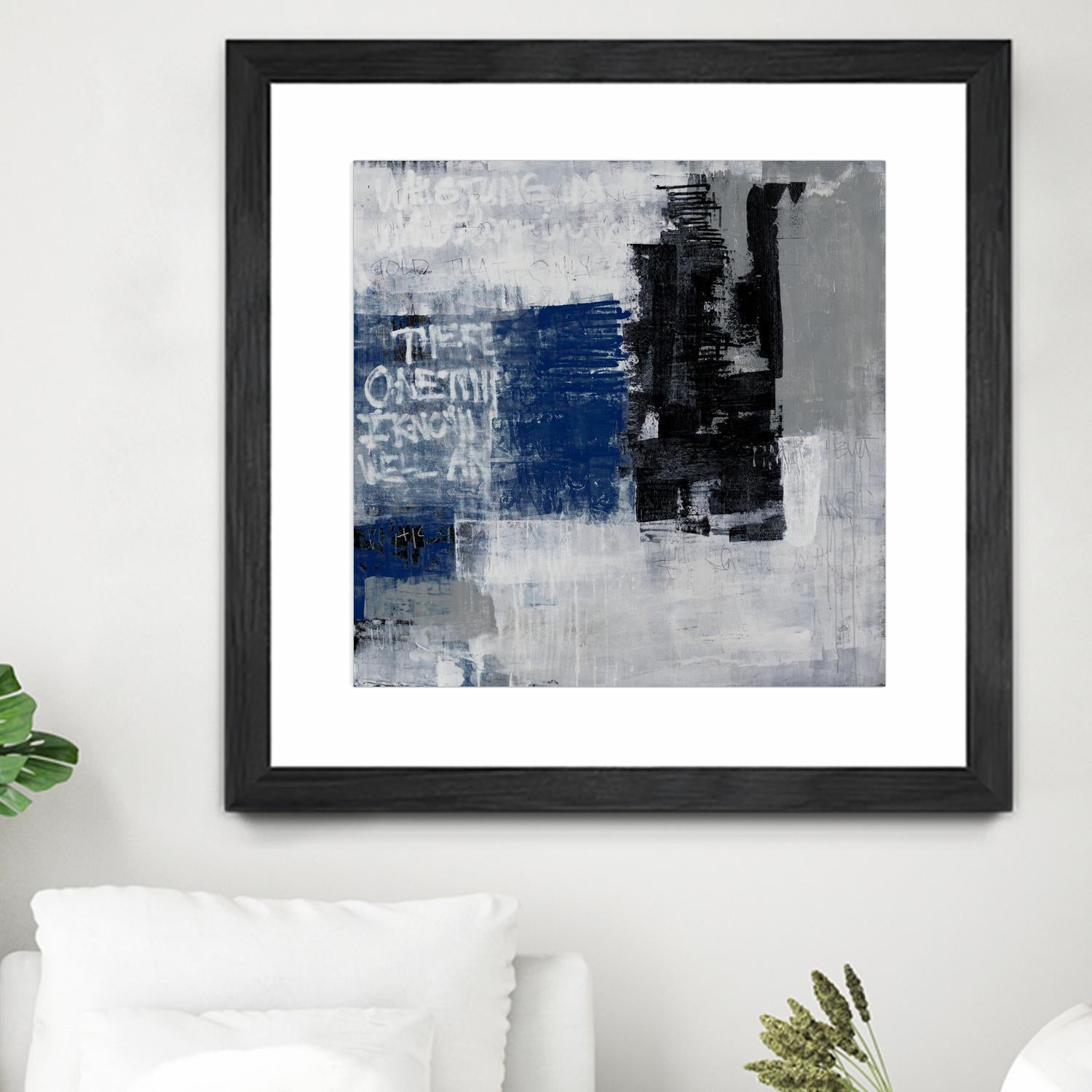 Just One TIme II by Daleno Art on GIANT ART - bleu abstract