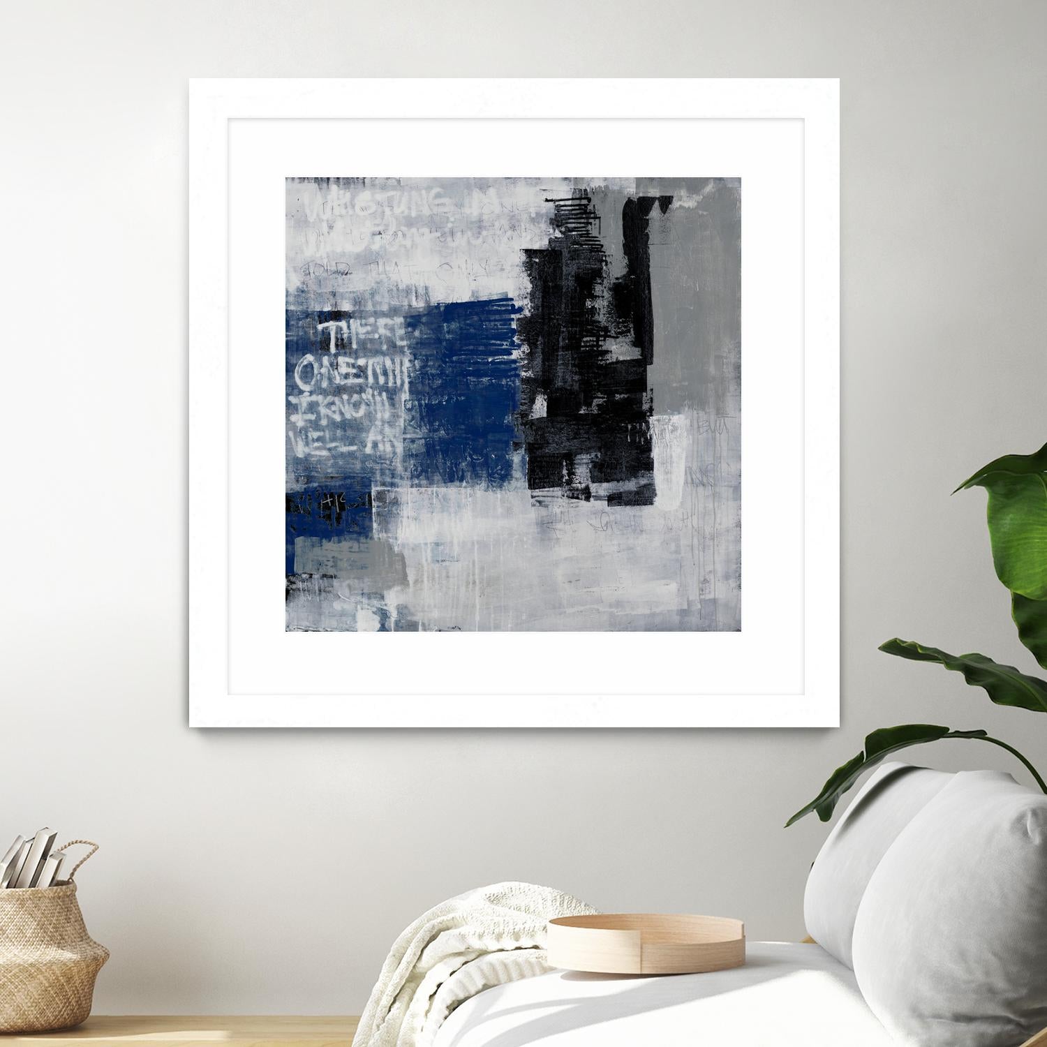 Just One TIme II by Daleno Art on GIANT ART - bleu abstract