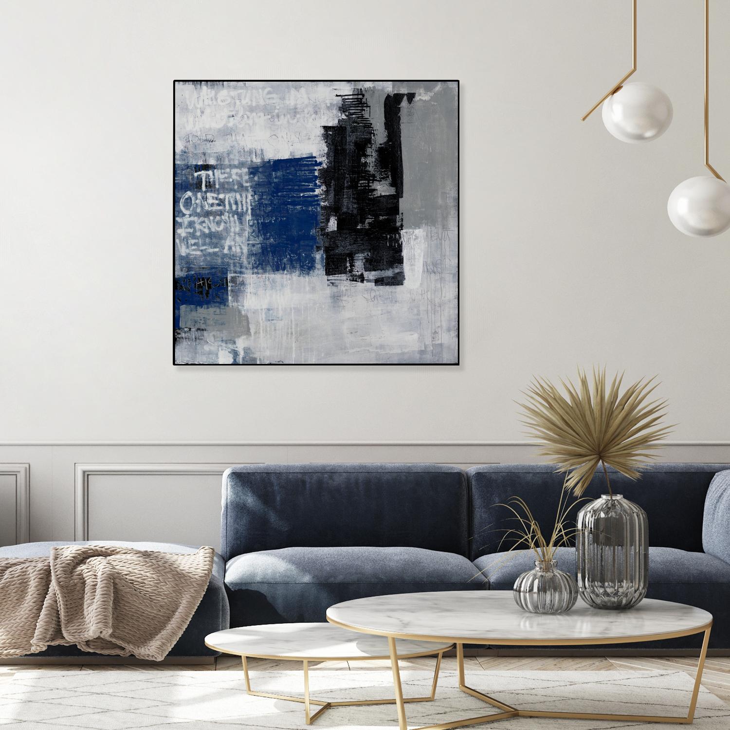 Just One TIme II by Daleno Art on GIANT ART - bleu abstract