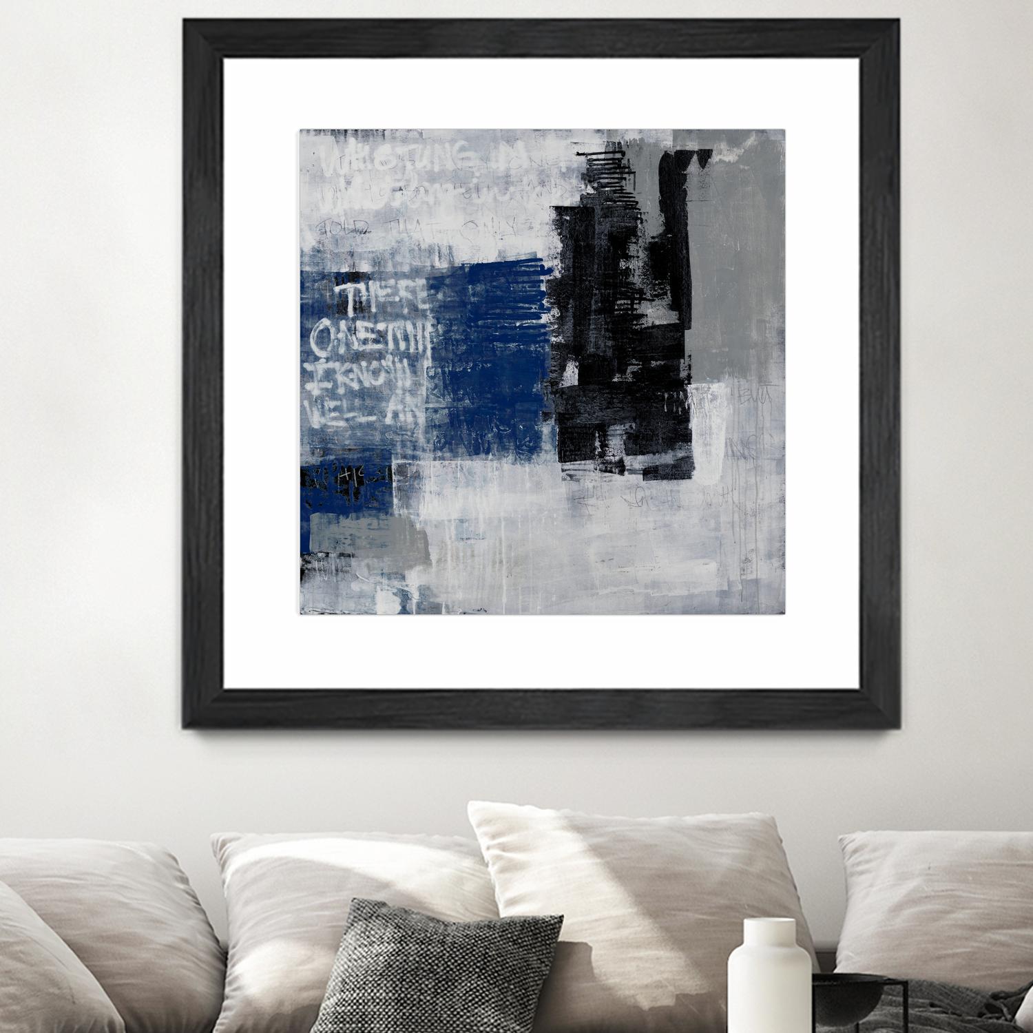 Just One TIme II by Daleno Art on GIANT ART - bleu abstract