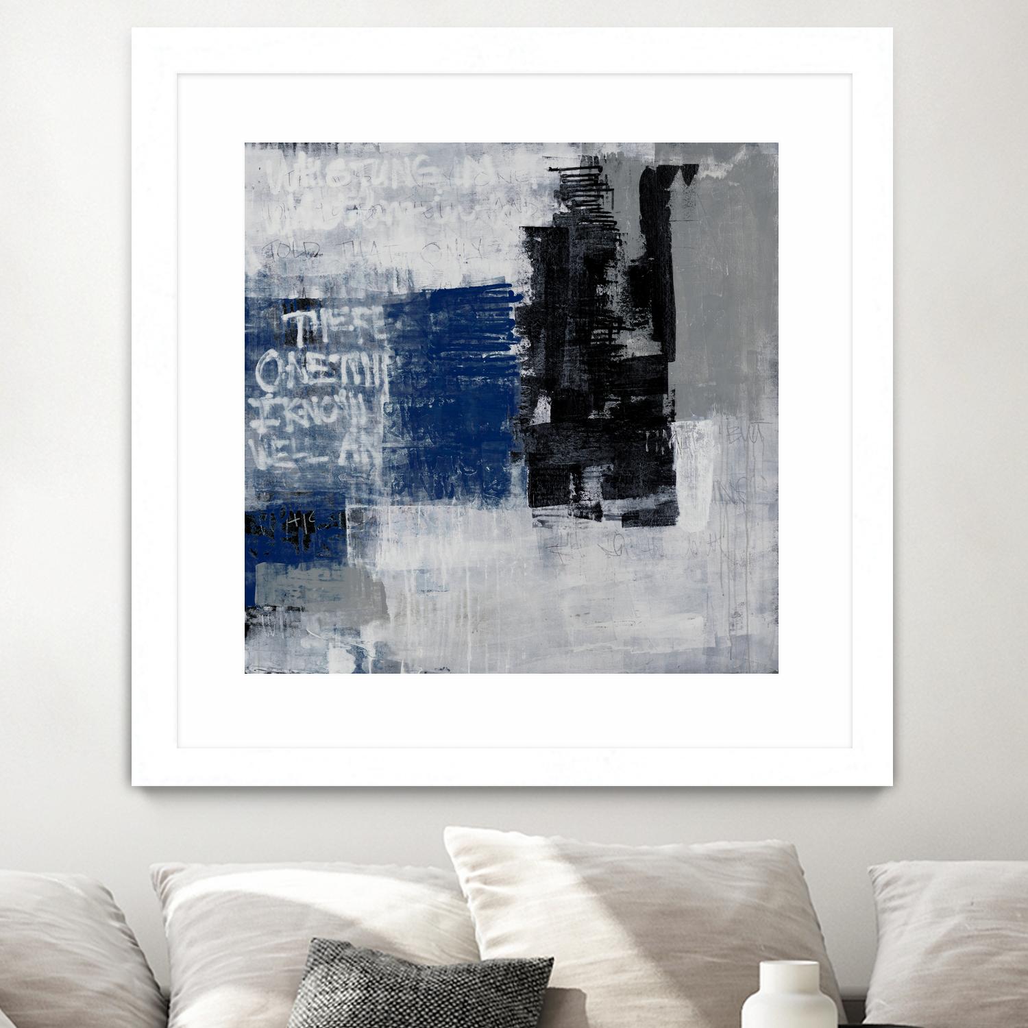 Just One TIme II by Daleno Art on GIANT ART - bleu abstract