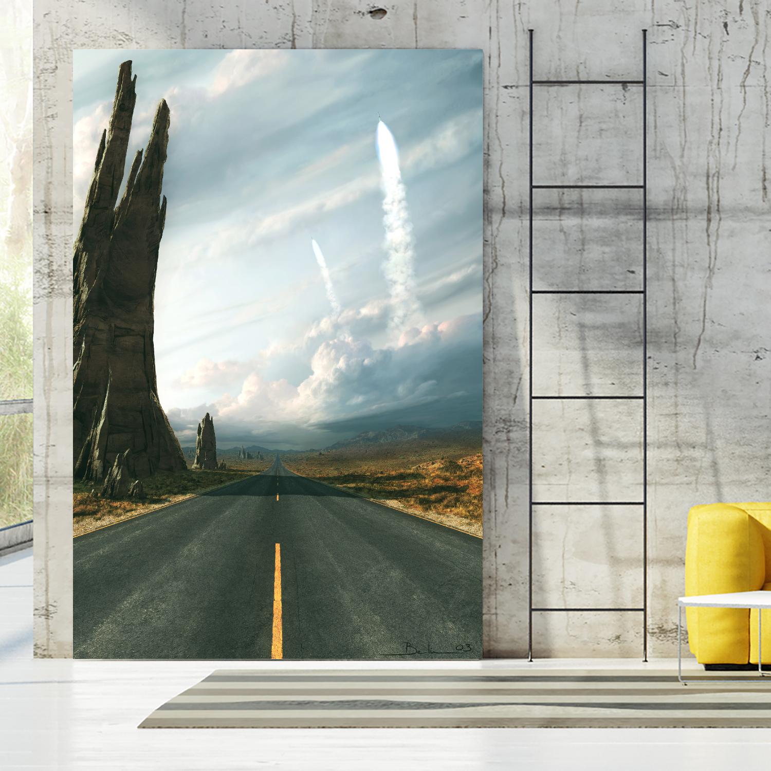 Mission by Stephane Belin on GIANT ART - grey landscape