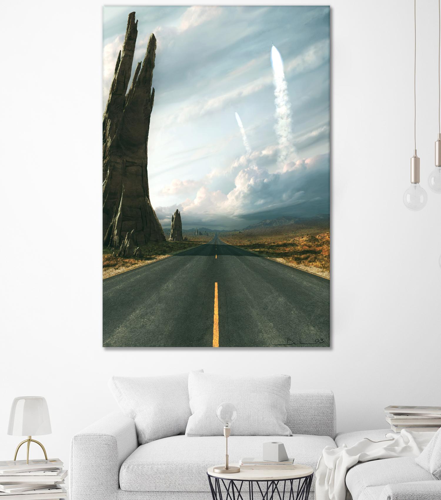 Mission by Stephane Belin on GIANT ART - grey landscape