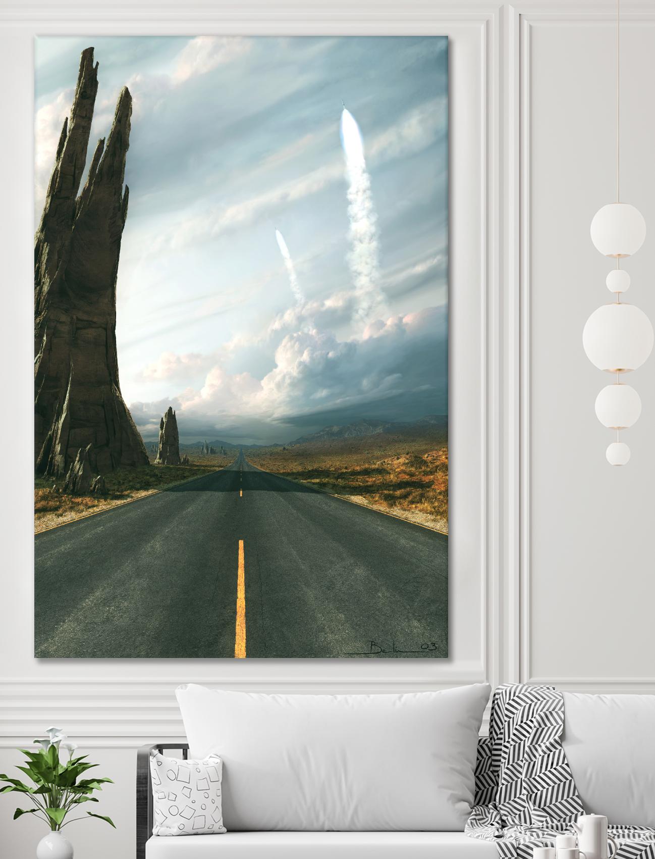 Mission by Stephane Belin on GIANT ART - grey landscape