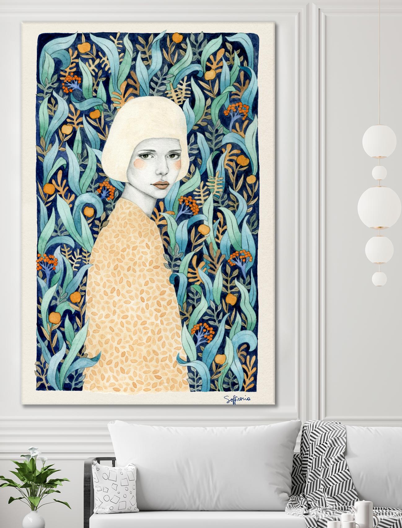 Emilia by Sofia Bonati on GIANT ART - green men and women