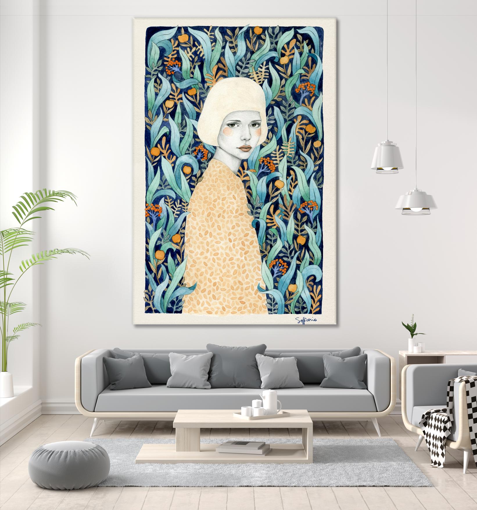 Emilia by Sofia Bonati on GIANT ART - green men and women