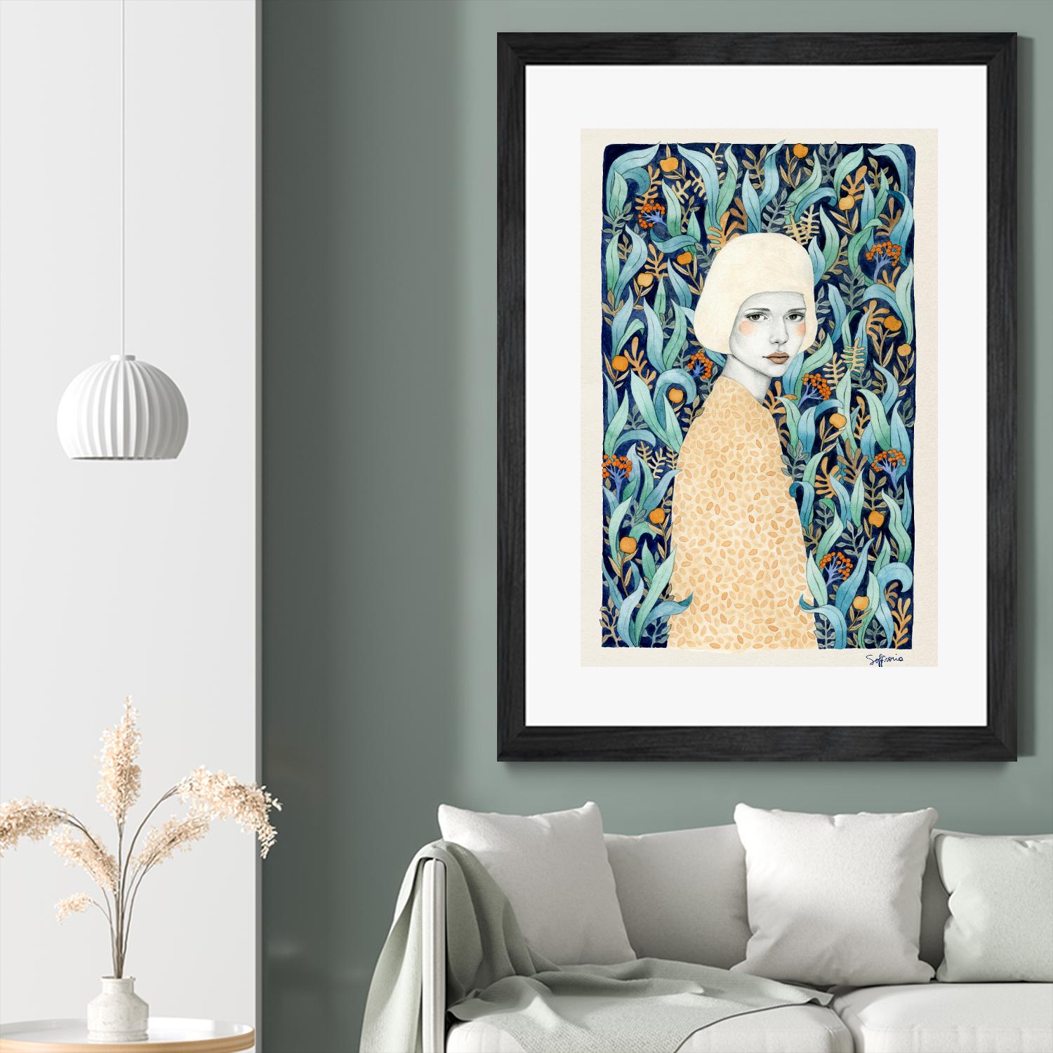 Emilia by Sofia Bonati on GIANT ART - green men and women