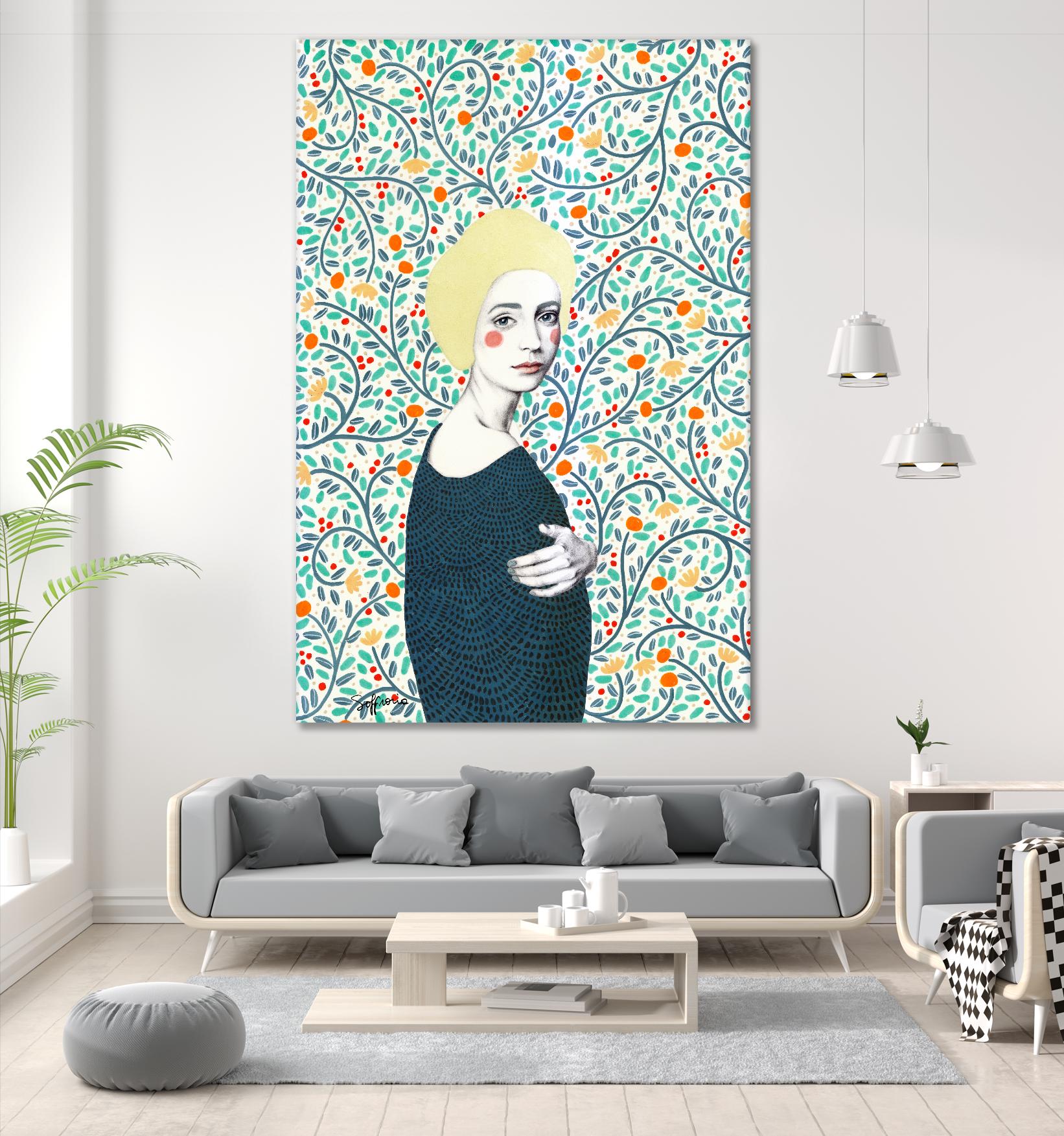 Helena by Sofia Bonati on GIANT ART - yellow men and women