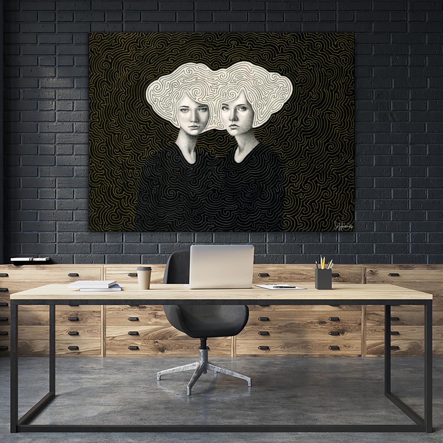 Orla and Olinda by Sofia Bonati on GIANT ART - white men and women