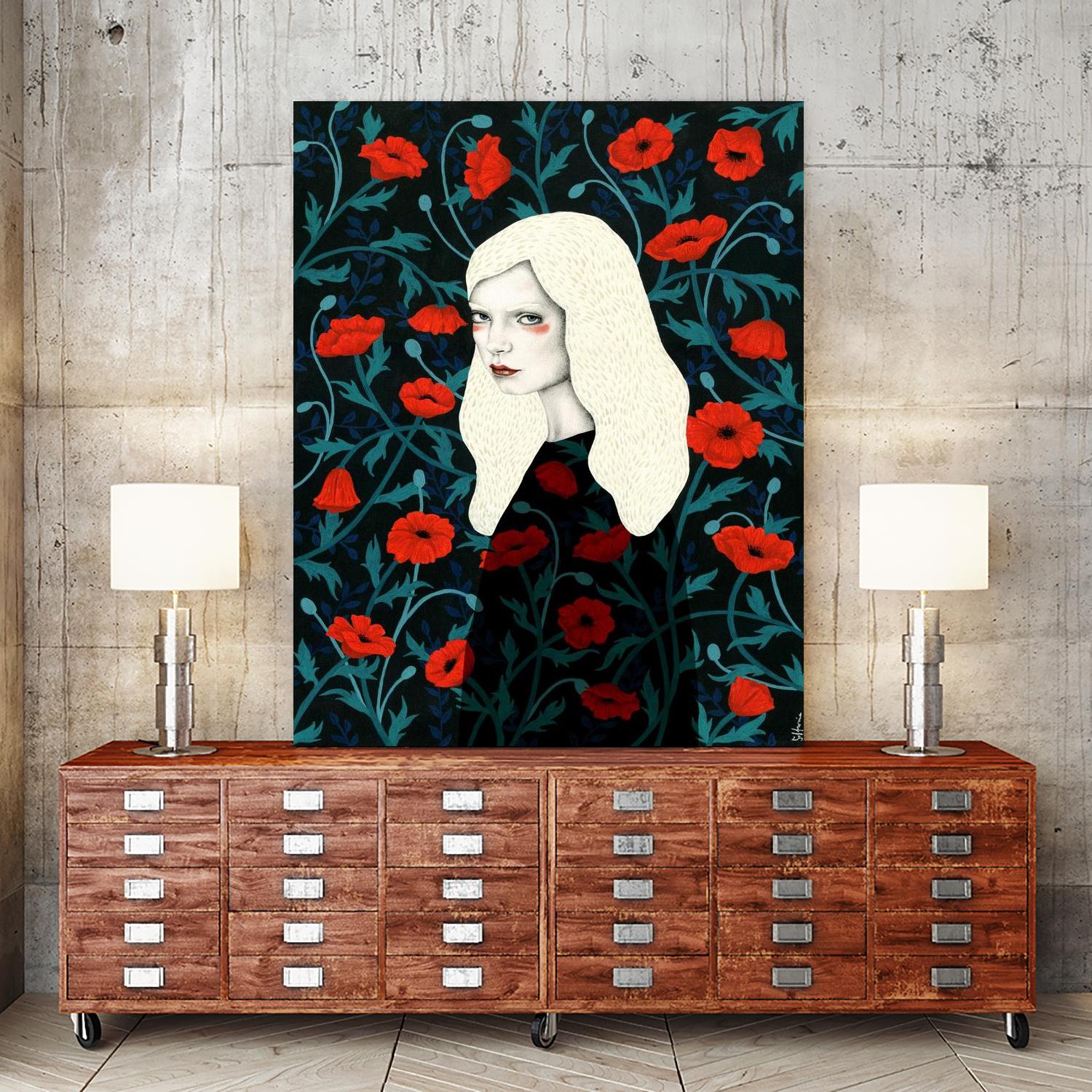 Poppy by Sofia Bonati on GIANT ART - red men and women