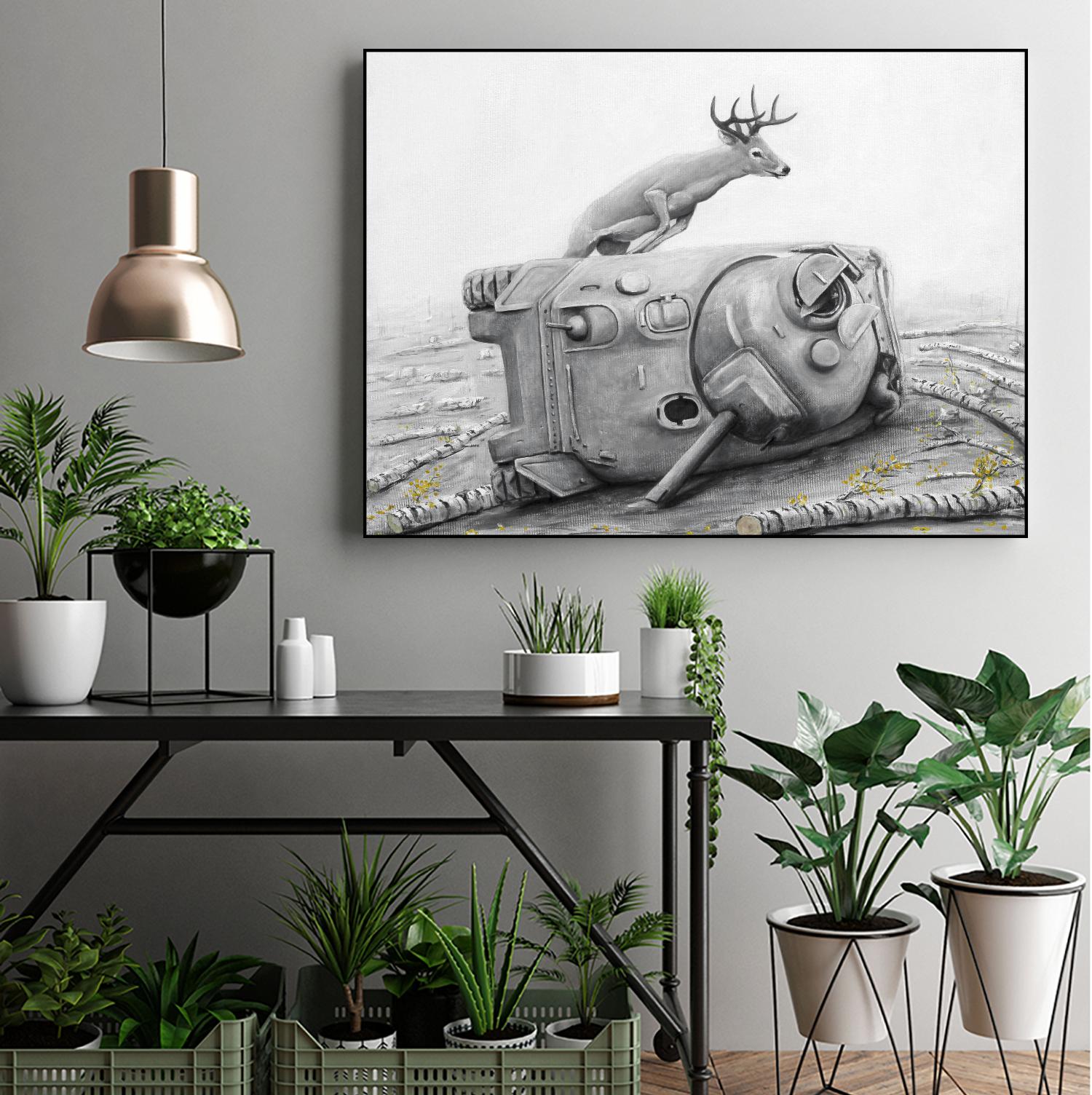 Artaud Deer by Ruben Carrasco on GIANT ART - black animals