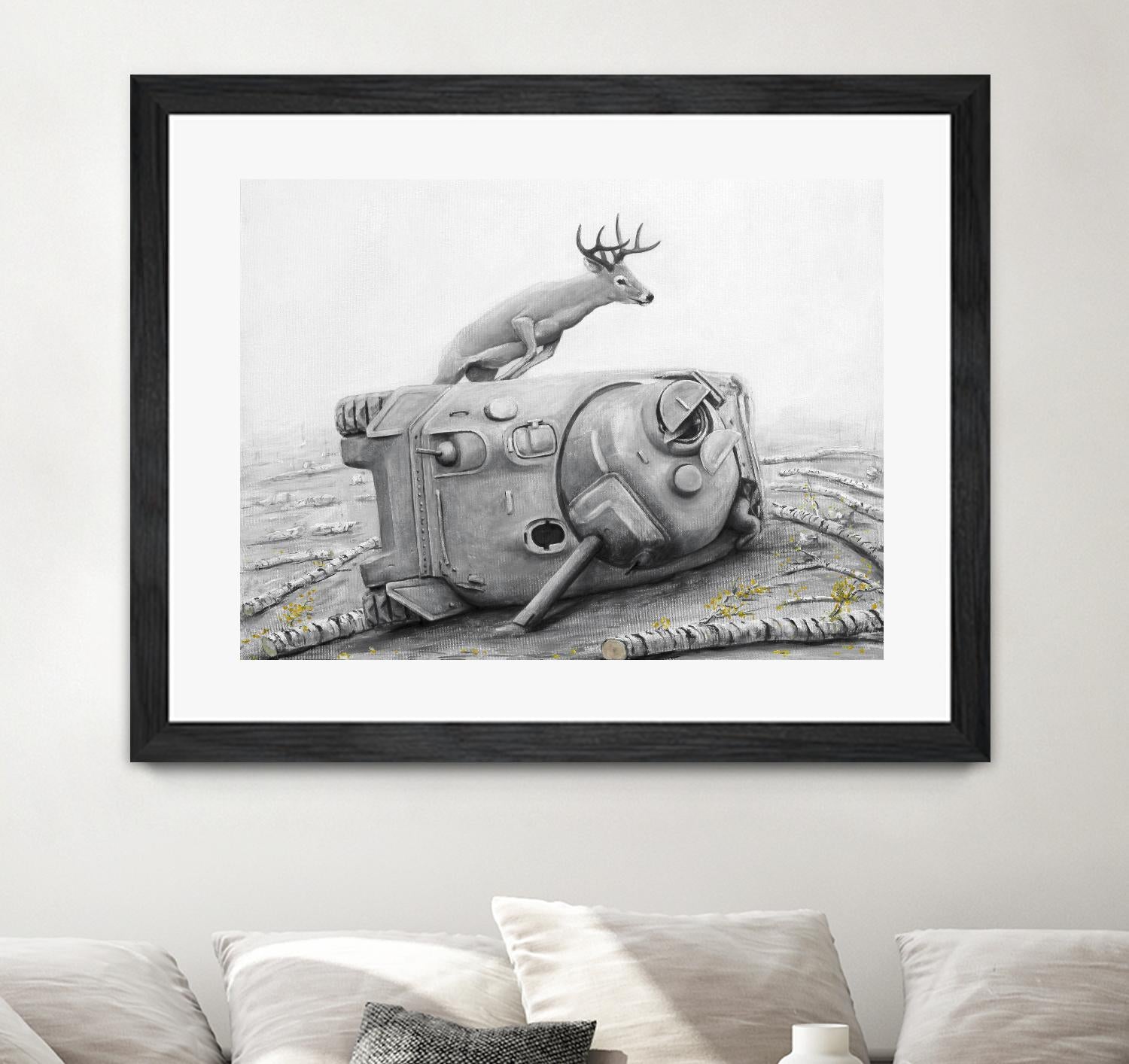 Artaud Deer by Ruben Carrasco on GIANT ART - black animals