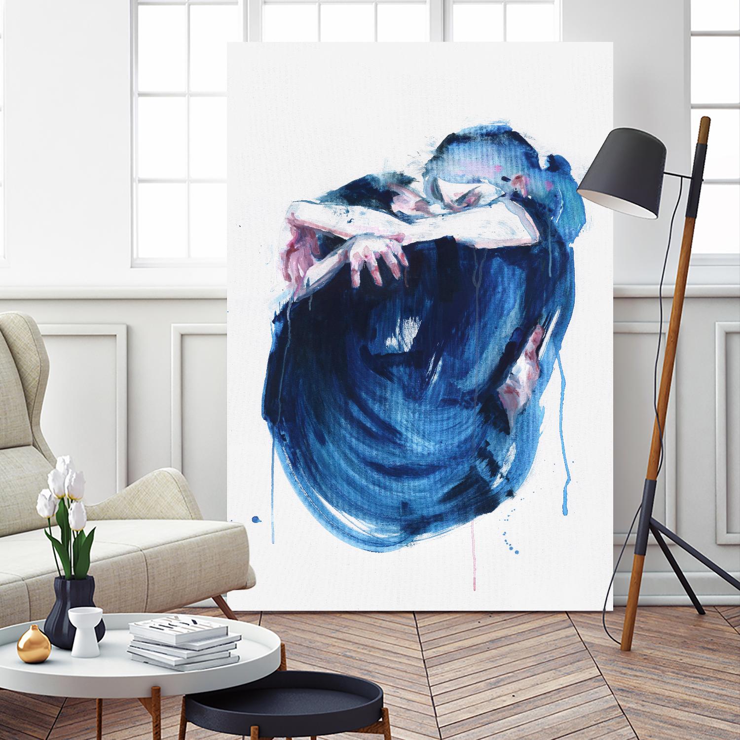 The Noise of the Sea by Agnes Cecile on GIANT ART - blue abstract