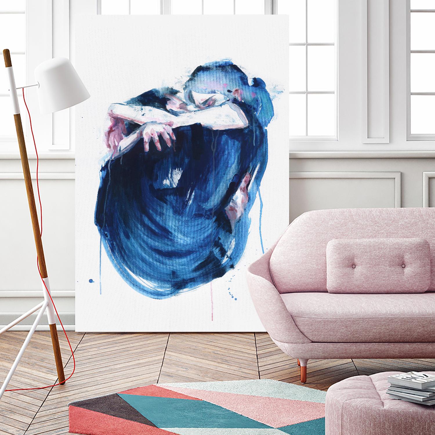 The Noise of the Sea by Agnes Cecile on GIANT ART - blue abstract