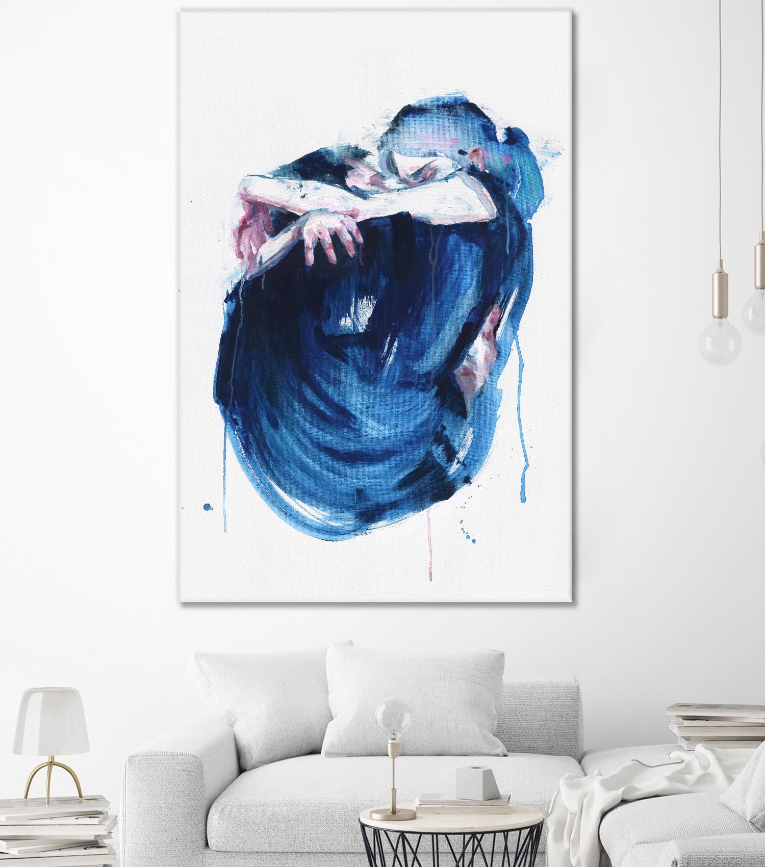 The Noise of the Sea by Agnes Cecile on GIANT ART - blue abstract