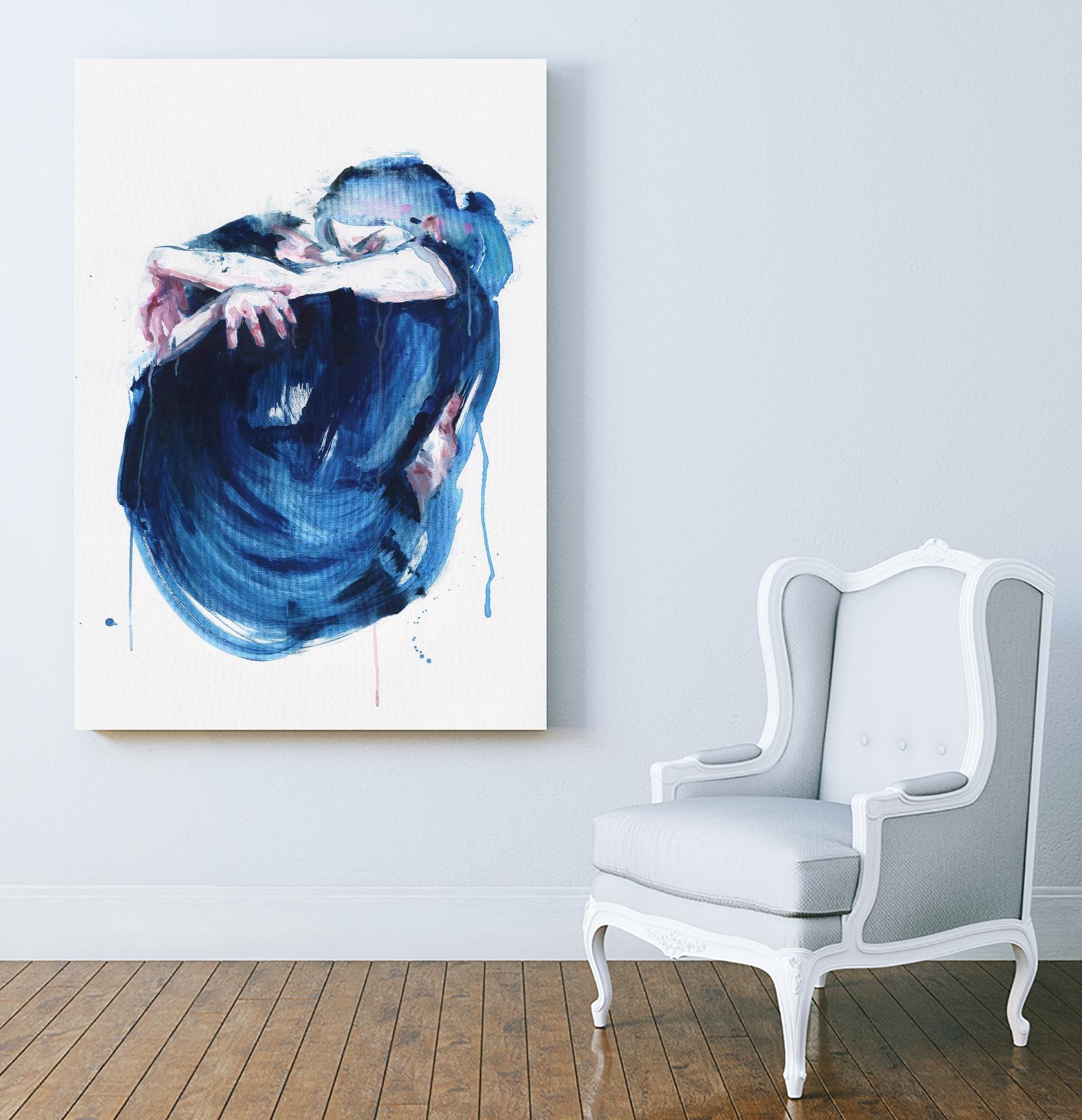 The Noise of the Sea by Agnes Cecile on GIANT ART - blue abstract