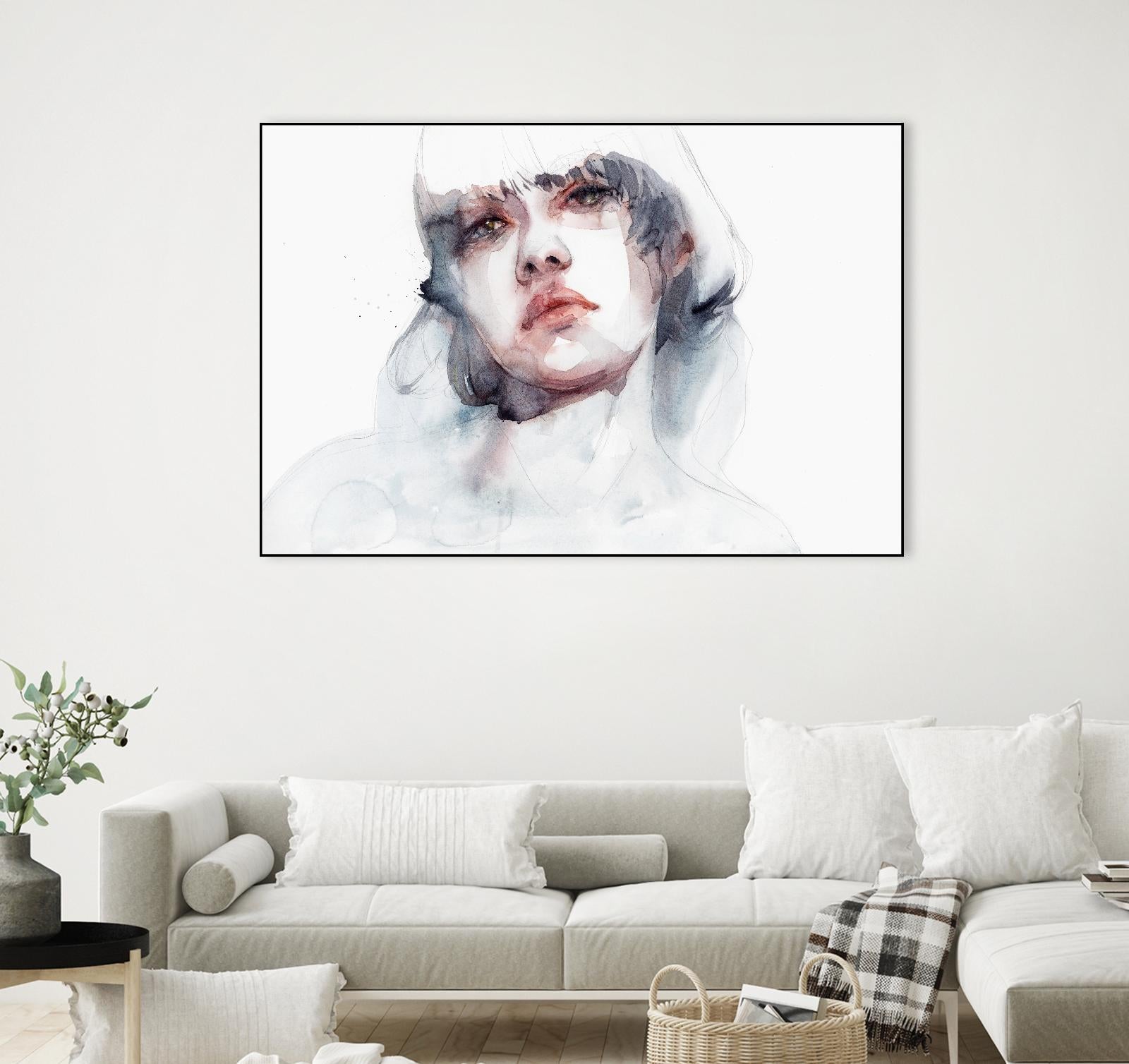 Marmo by Agnes Cecile on GIANT ART - pink watercolour lips
