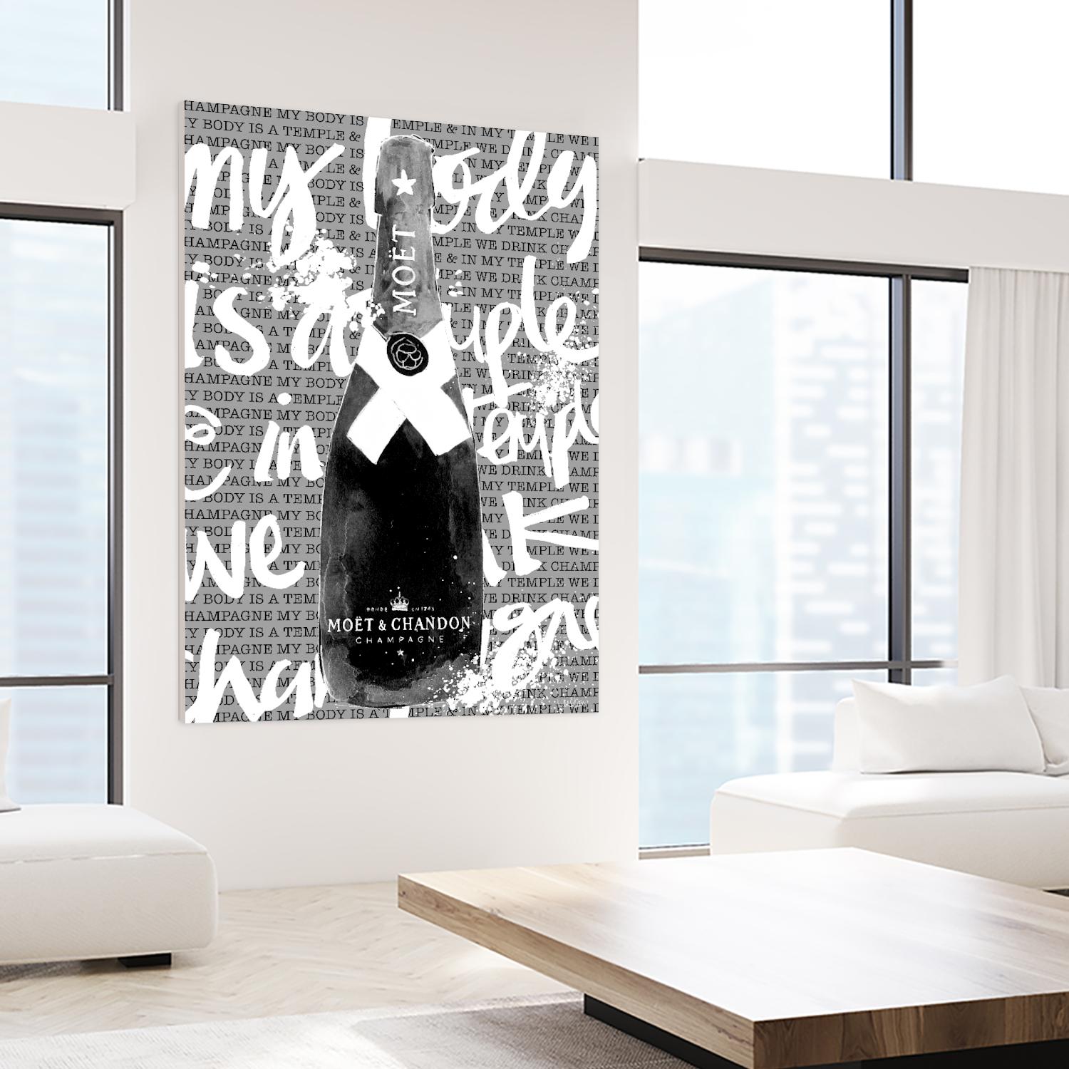 Monochrome Moet Chandon by Mercedes Lopez Charro on GIANT ART