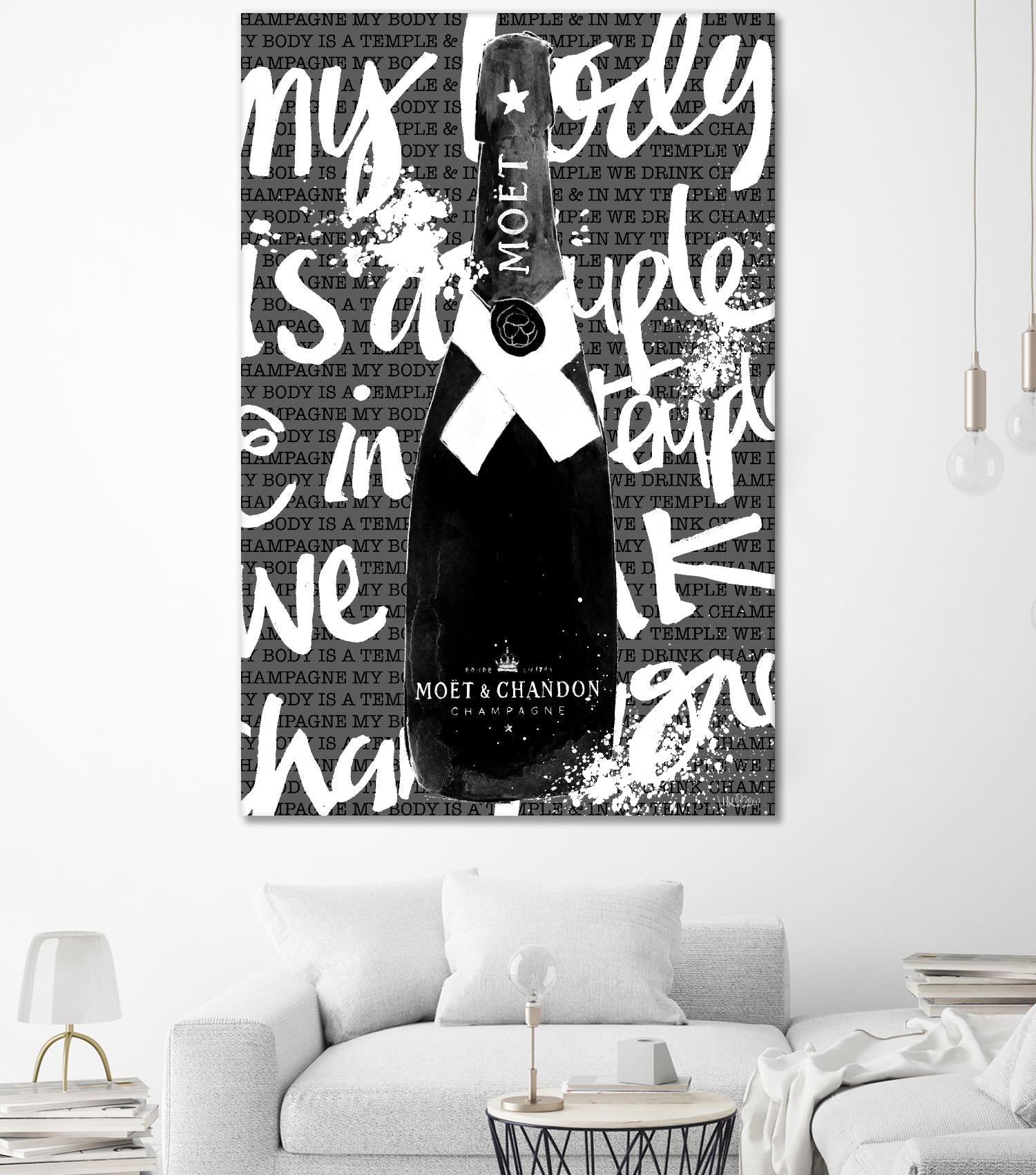 Monochrome Moet Chandon by Mercedes Lopez Charro on GIANT ART