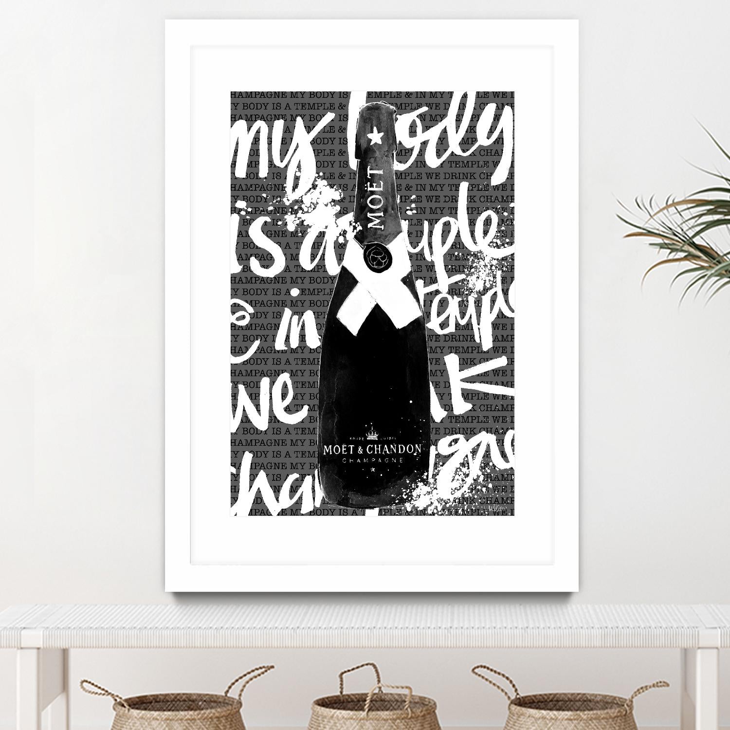 Monochrome Moet Chandon by Mercedes Lopez Charro on GIANT ART