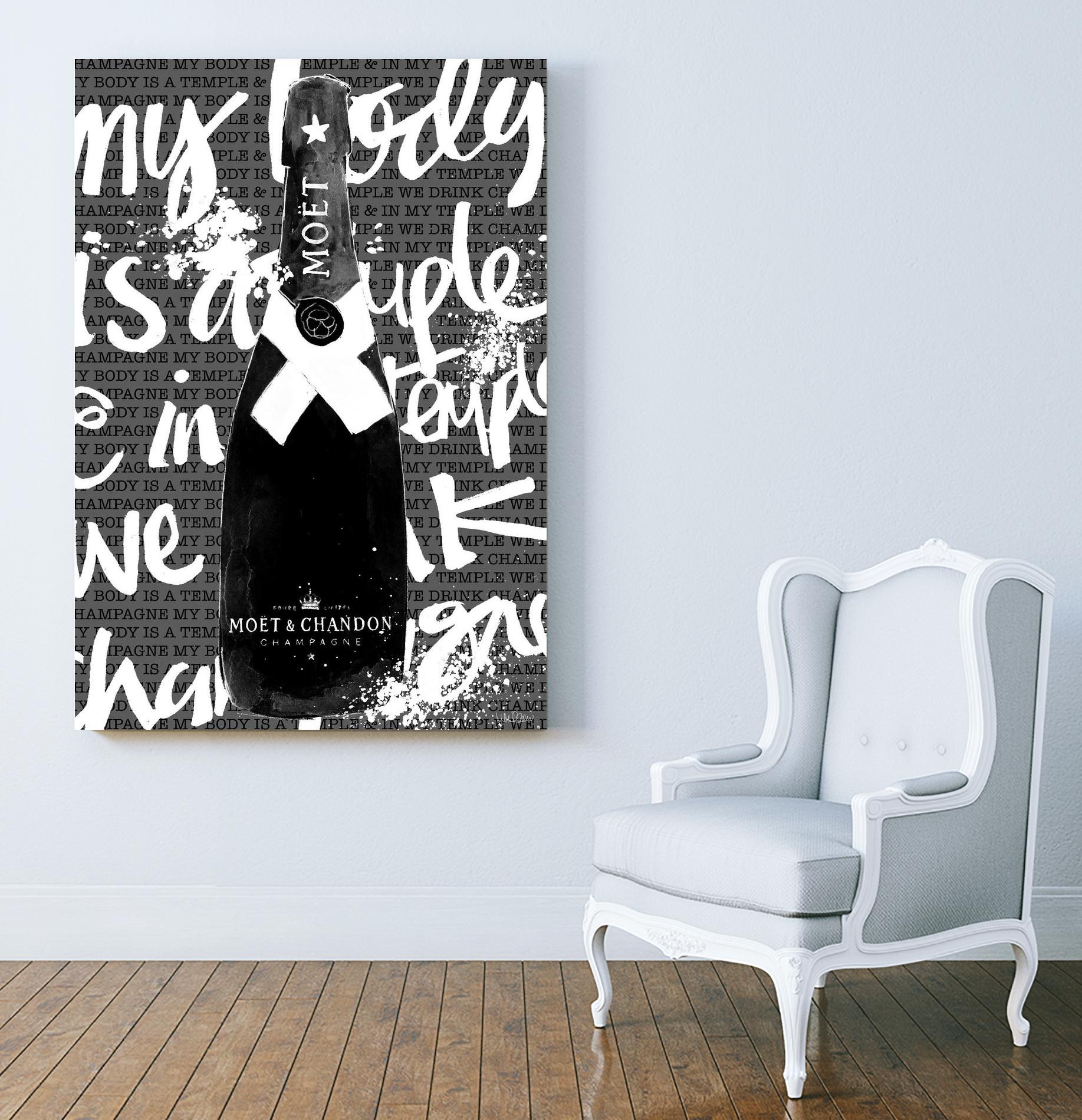 Monochrome Moet Chandon by Mercedes Lopez Charro on GIANT ART