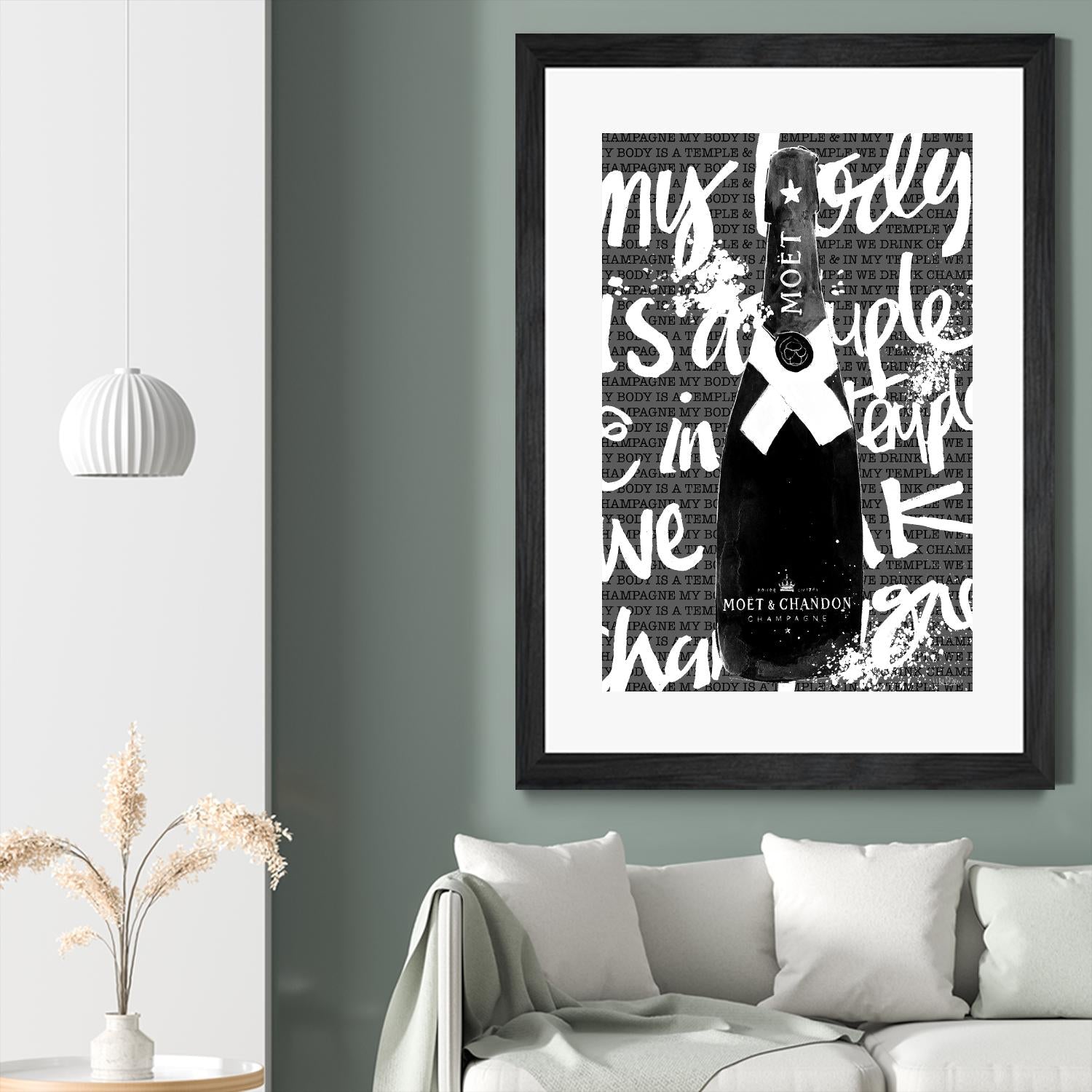 Monochrome Moet Chandon by Mercedes Lopez Charro on GIANT ART