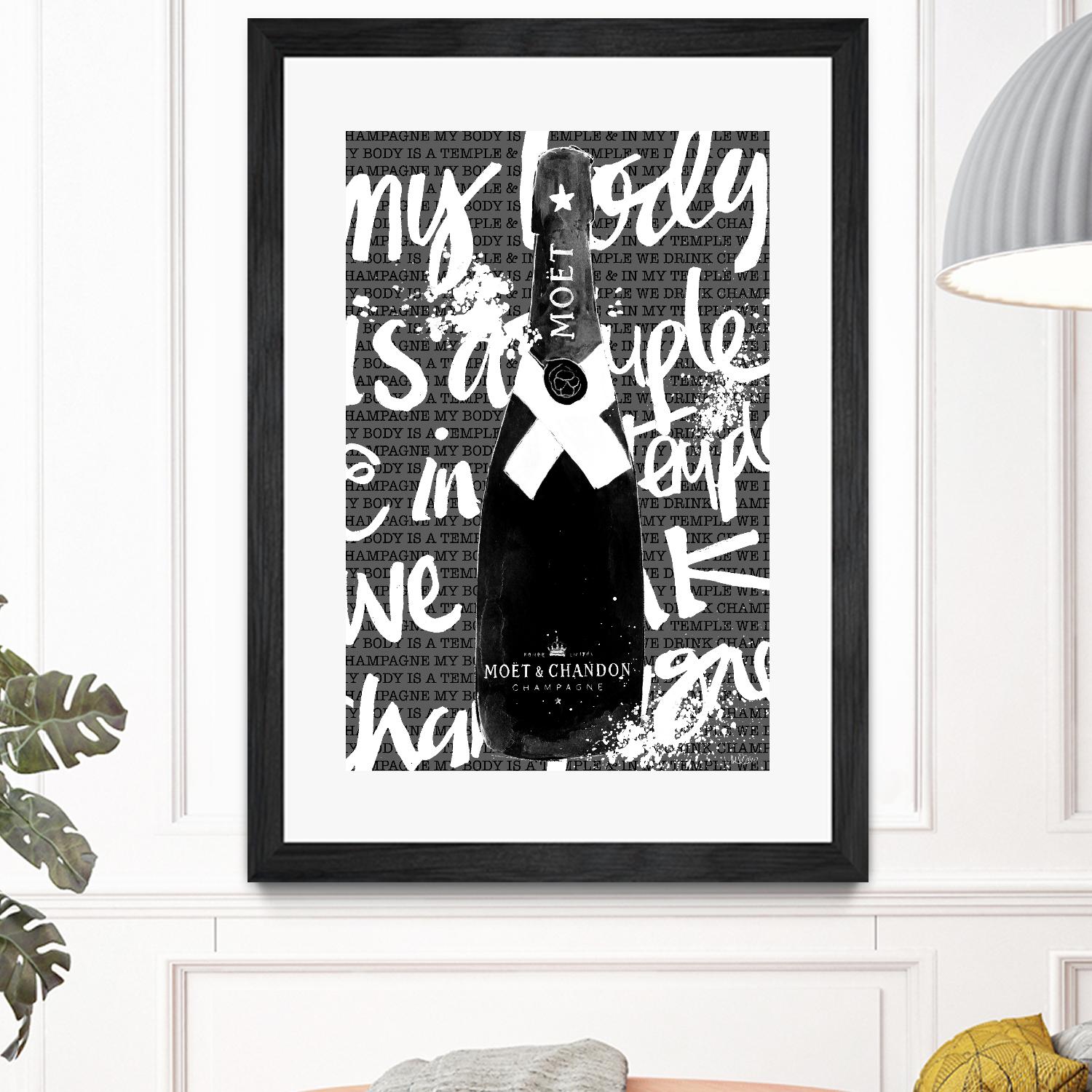 Monochrome Moet Chandon by Mercedes Lopez Charro on GIANT ART