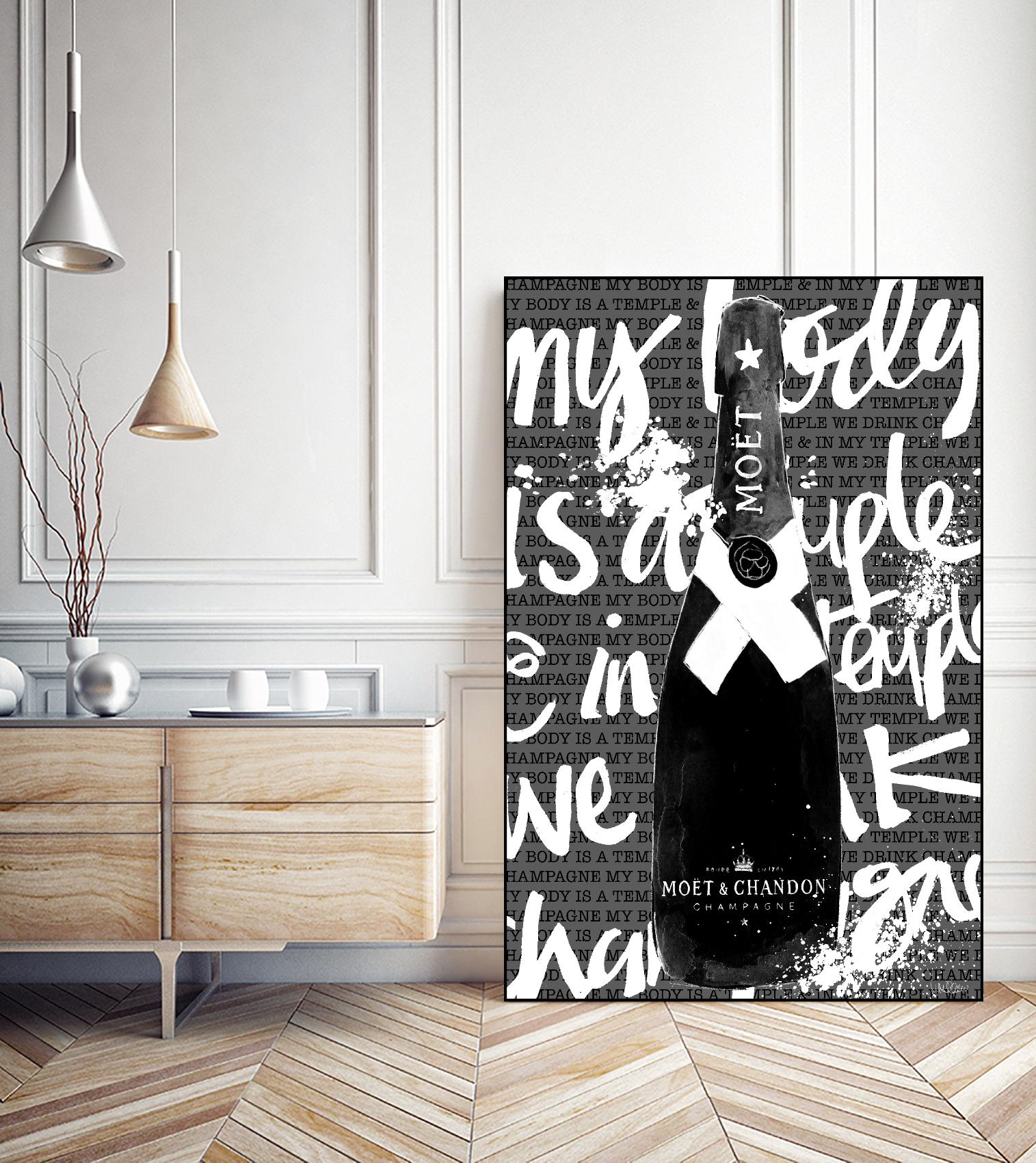 Monochrome Moet Chandon by Mercedes Lopez Charro on GIANT ART
