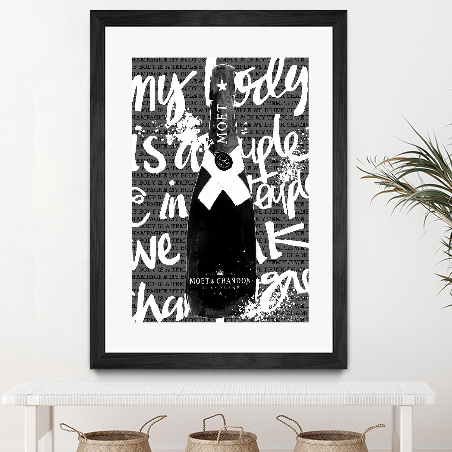 Monochrome Moet Chandon by Mercedes Lopez Charro on GIANT ART